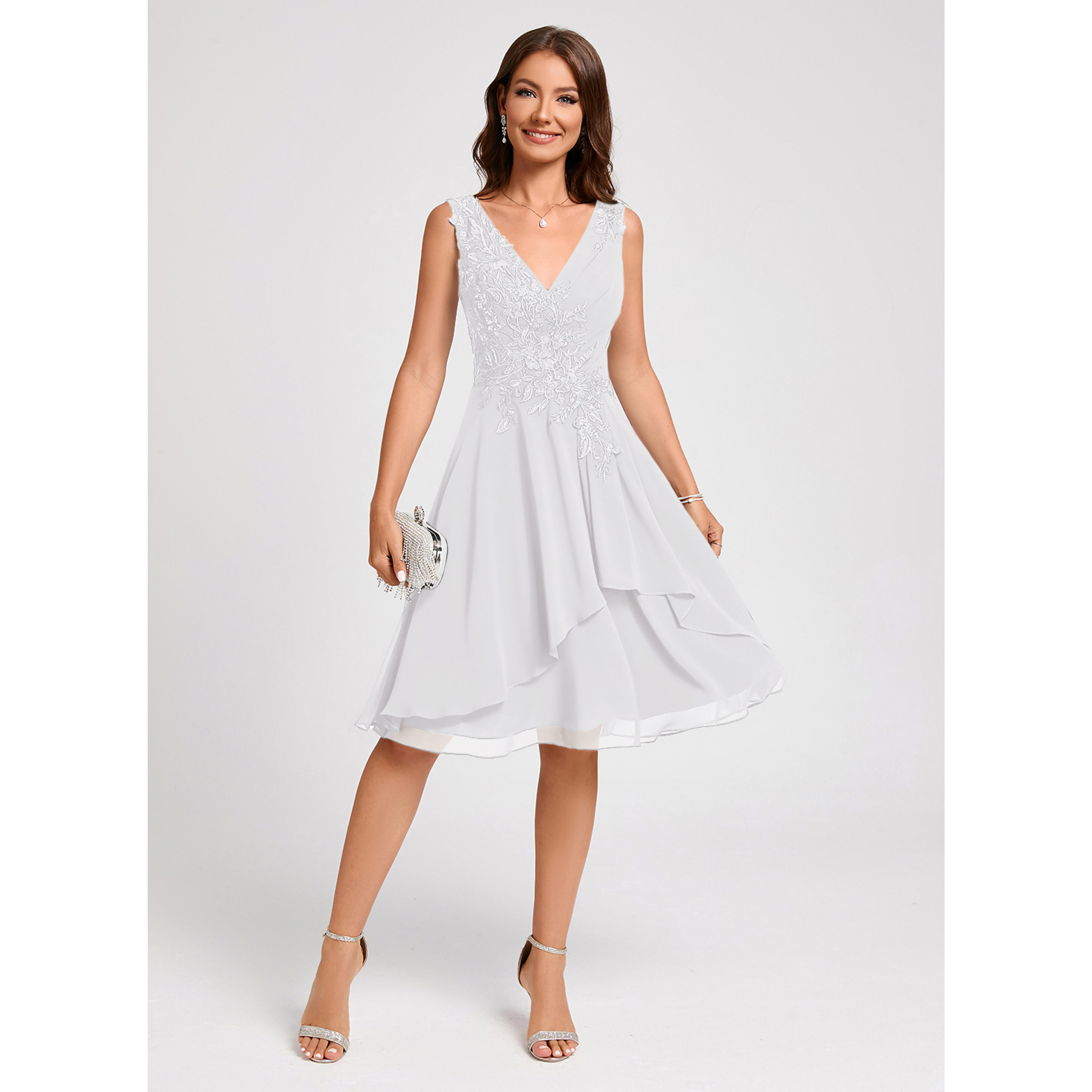 zia sleeveless stretch cotton midi dress HEVRON - Zia Dress