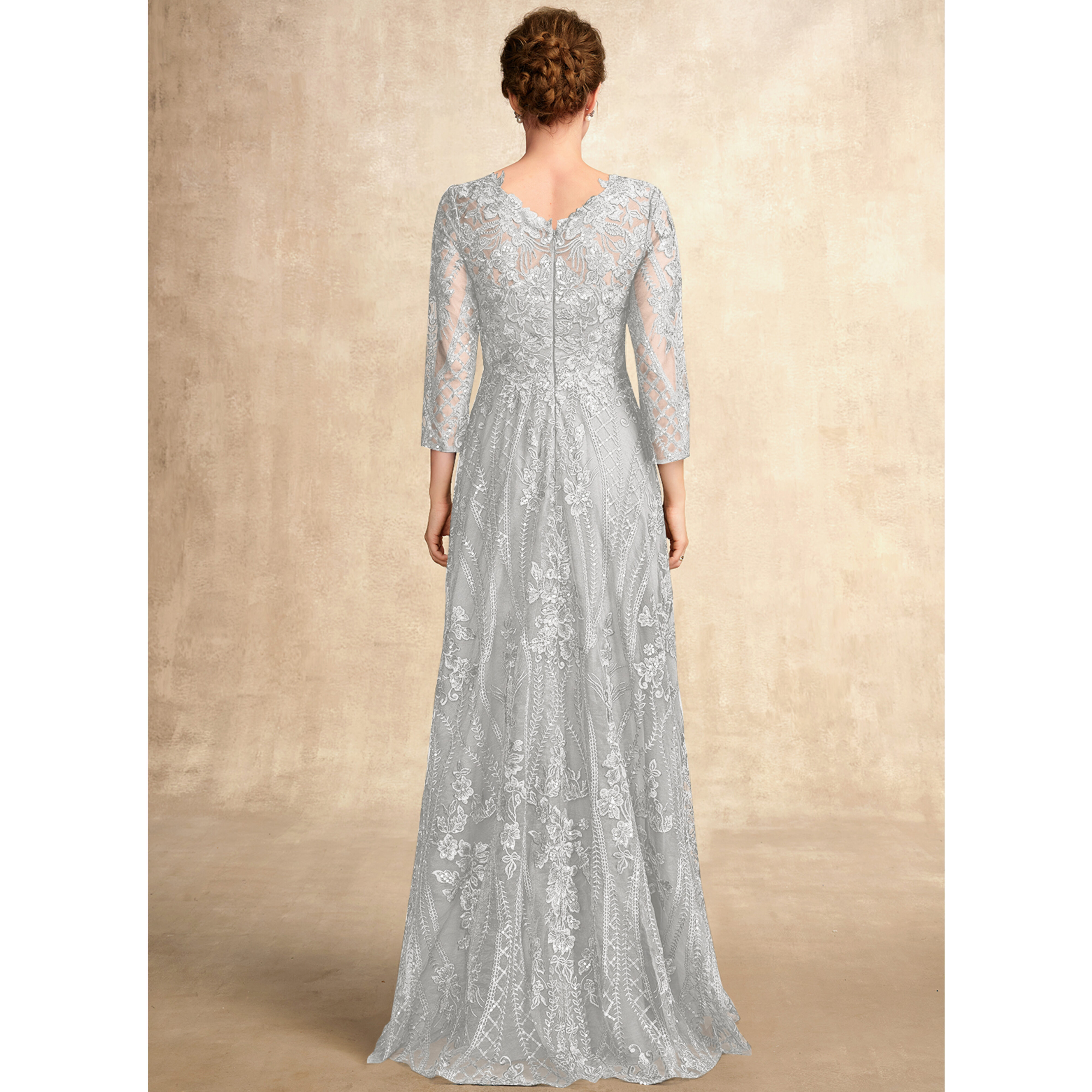 Thekla A-line Sequins Lace Mother of the Bride Dress | JJ's House Thekla A-line Sequins Lace Mother of the Bride Dress | JJ's House