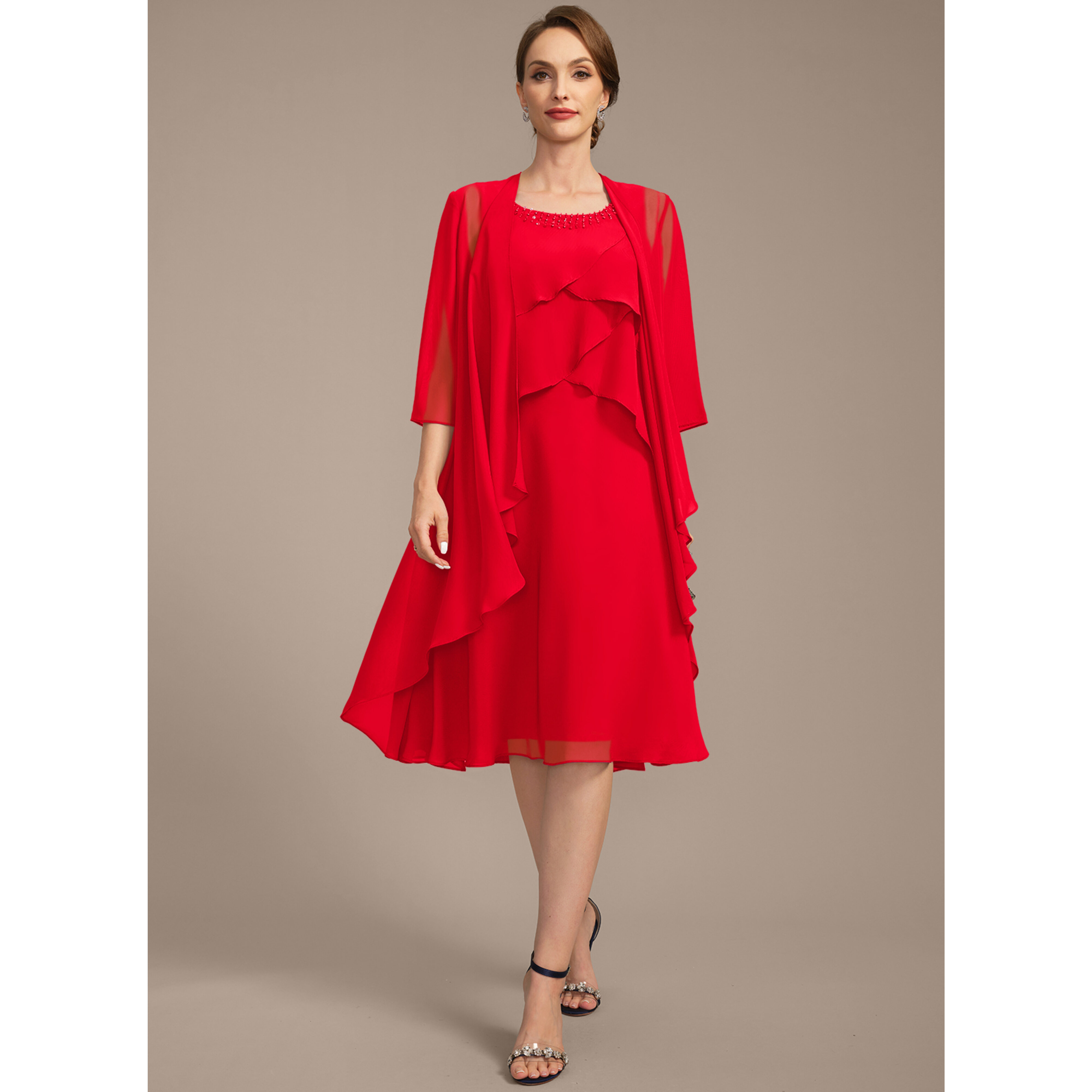 Hadlyn Empire Beaded Chiffon Mother of the Bride Dress | JJ's House