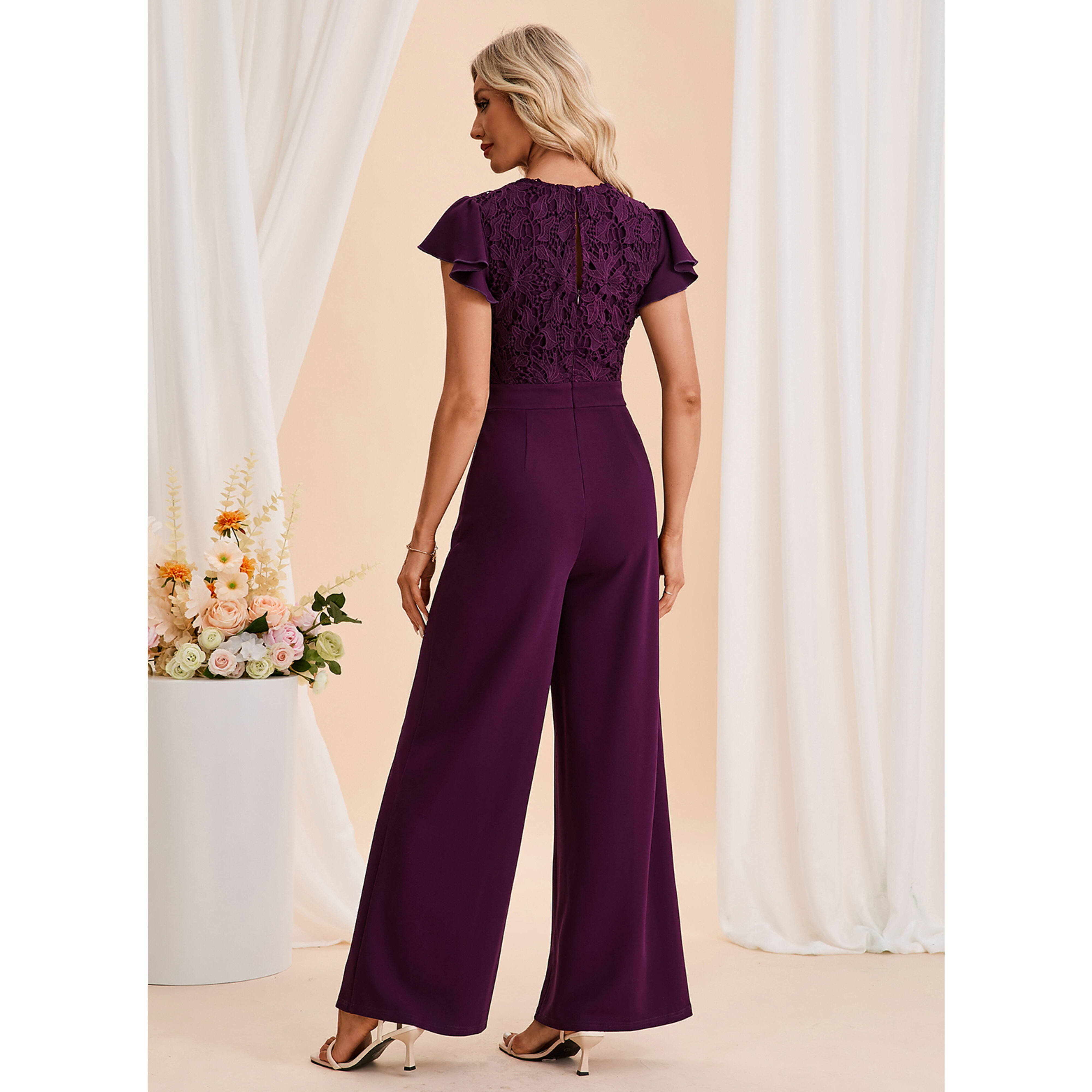 Orlicia Lace Maxi Jumpsuit | JJ's House