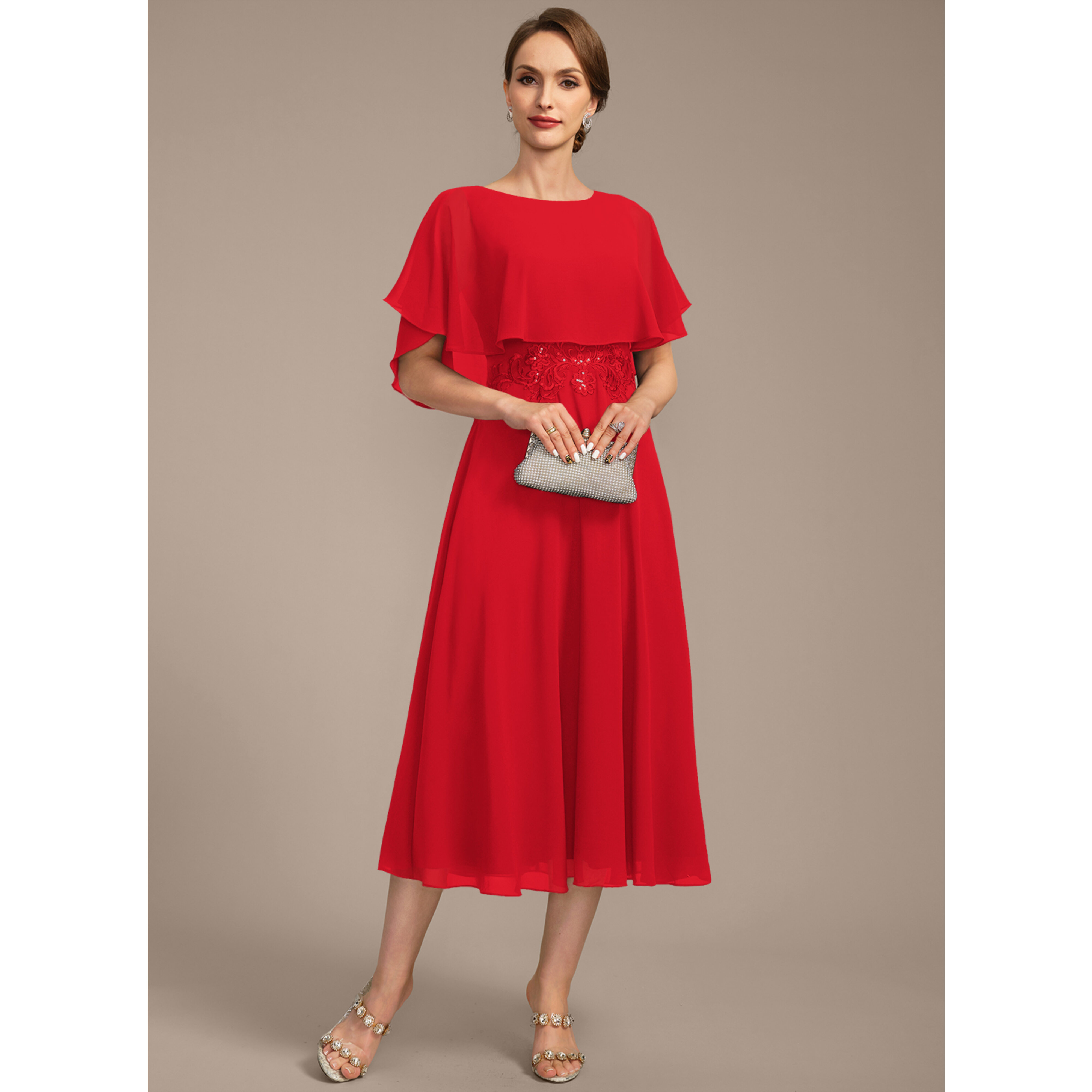 Zoa A-line Sequins Chiffon Mother of the Bride Dress | JJ's House