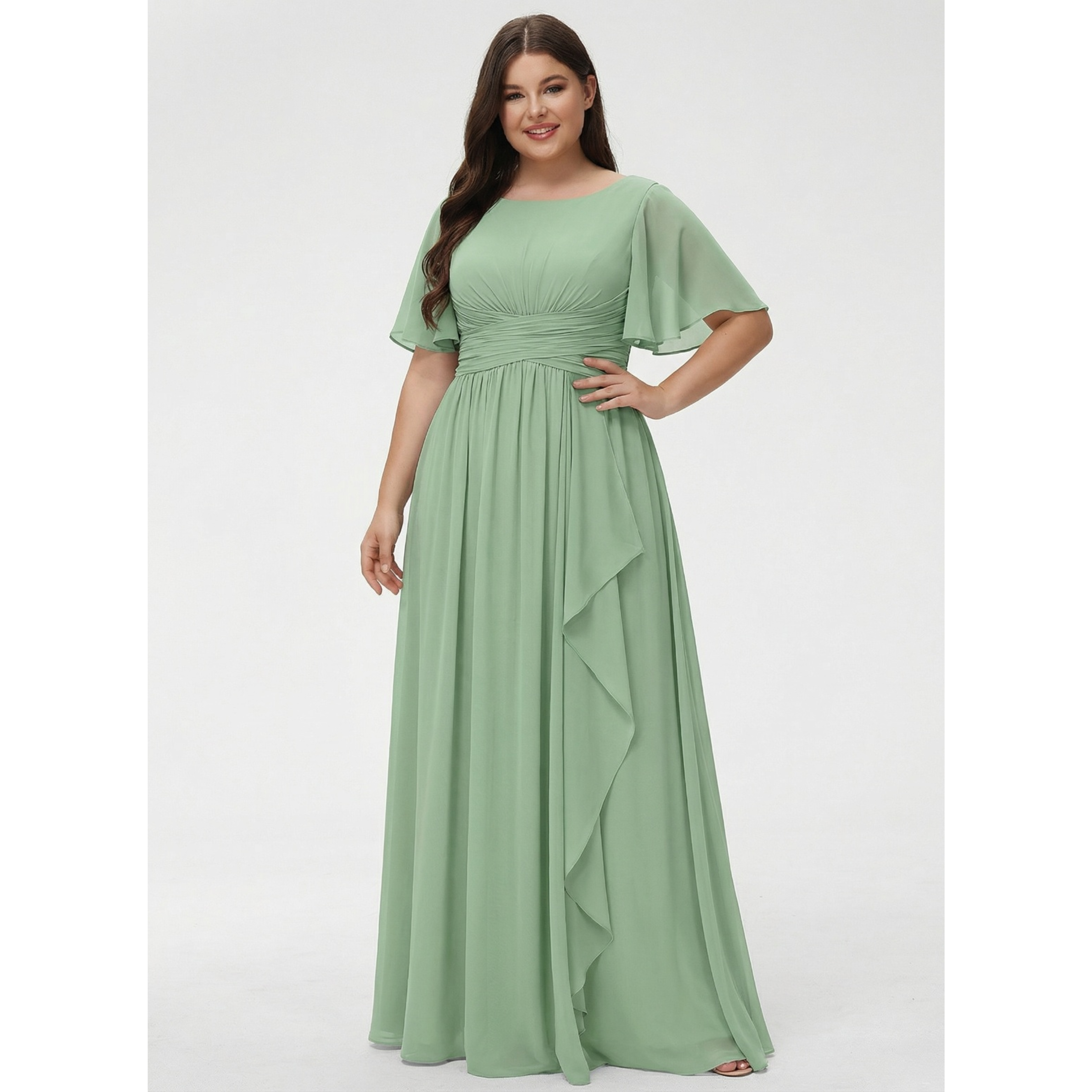 long burgundy dress bridesmaid Deep V-neck Chiffon QB2105 Dusty Sweetheart Ruched Chiffon HOT-PINK Stay on top of Size:Custom Size(leaving a note)