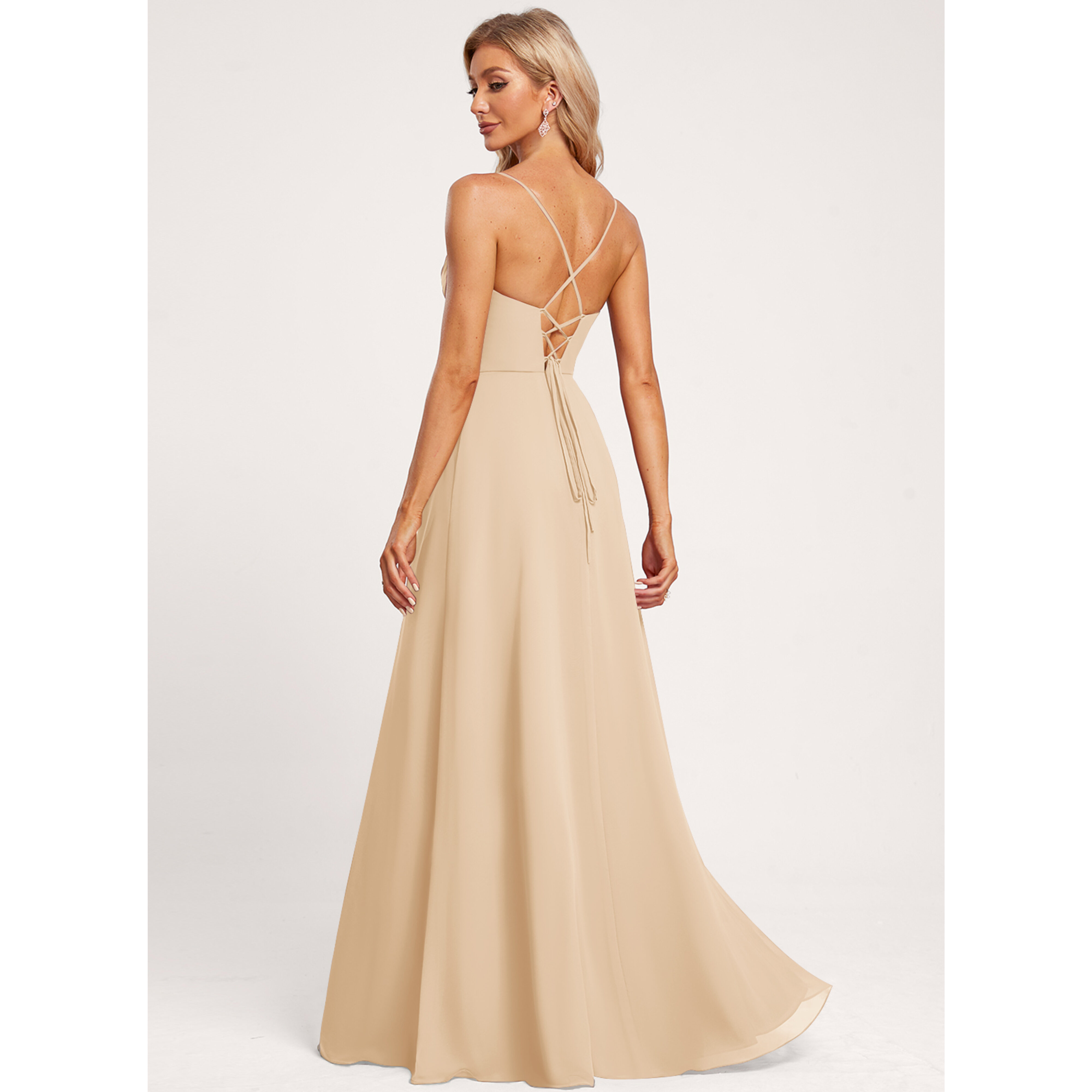 JJ's House A-line V-Neck Floor-Length Chiffon Bridesmaid Dress 2026 - Size: 30, Daffodil, Yellow JJ's House A-line V-Neck Floor-Length Chiffon Bridesmaid Dress 2026 - Size: 30, Daffodil, Yellow