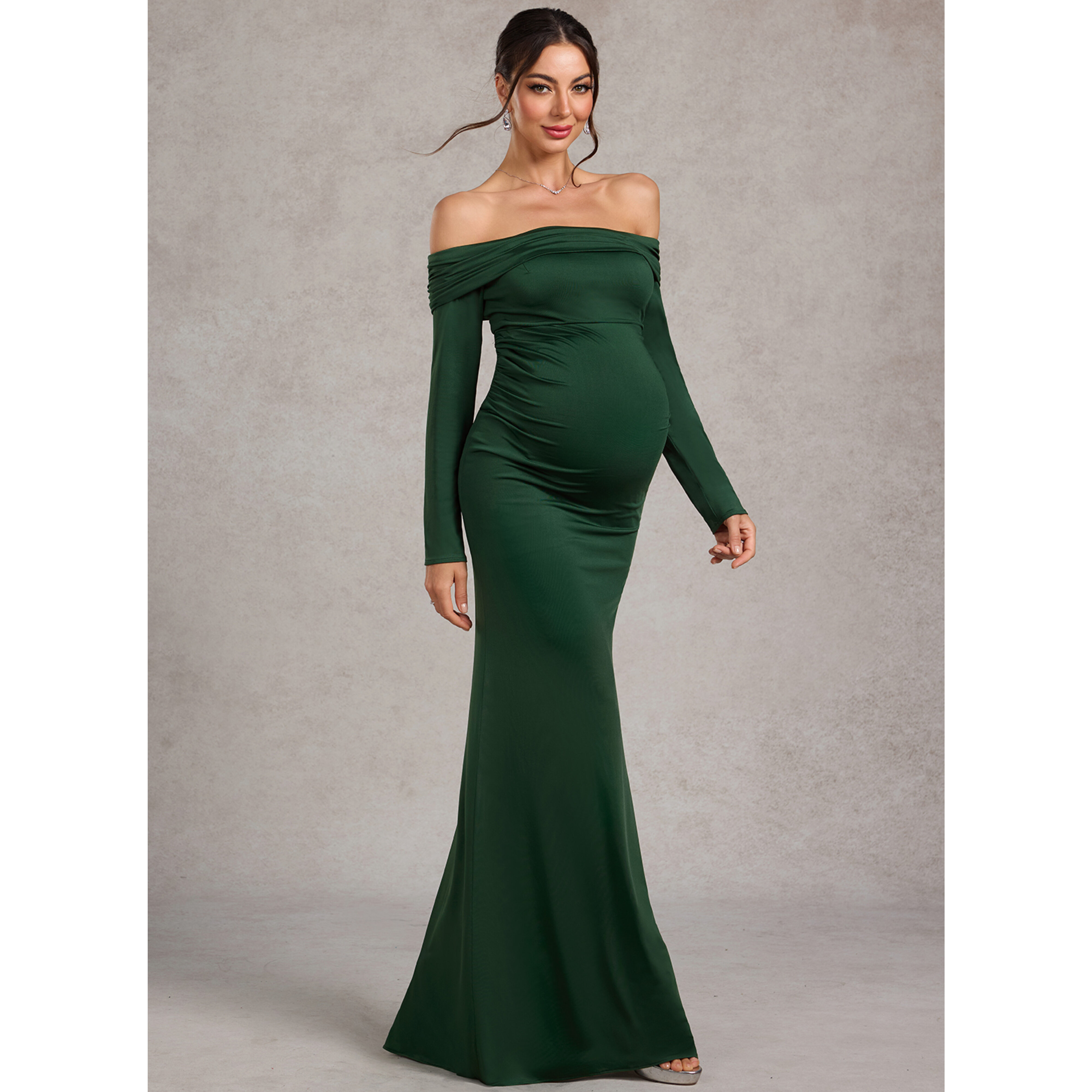 JJ's House Trumpet Mermaid Off the Shoulder Floor-Length Jersey Maternity Formal Dress 2026 - Size: 22, Hunter Green. Plus Size Available. JJ's House Trumpet Mermaid Off the Shoulder Floor-Length Jersey Maternity Formal Dress 2026 - Size: 22, Hunter Green. Plus Size Available.