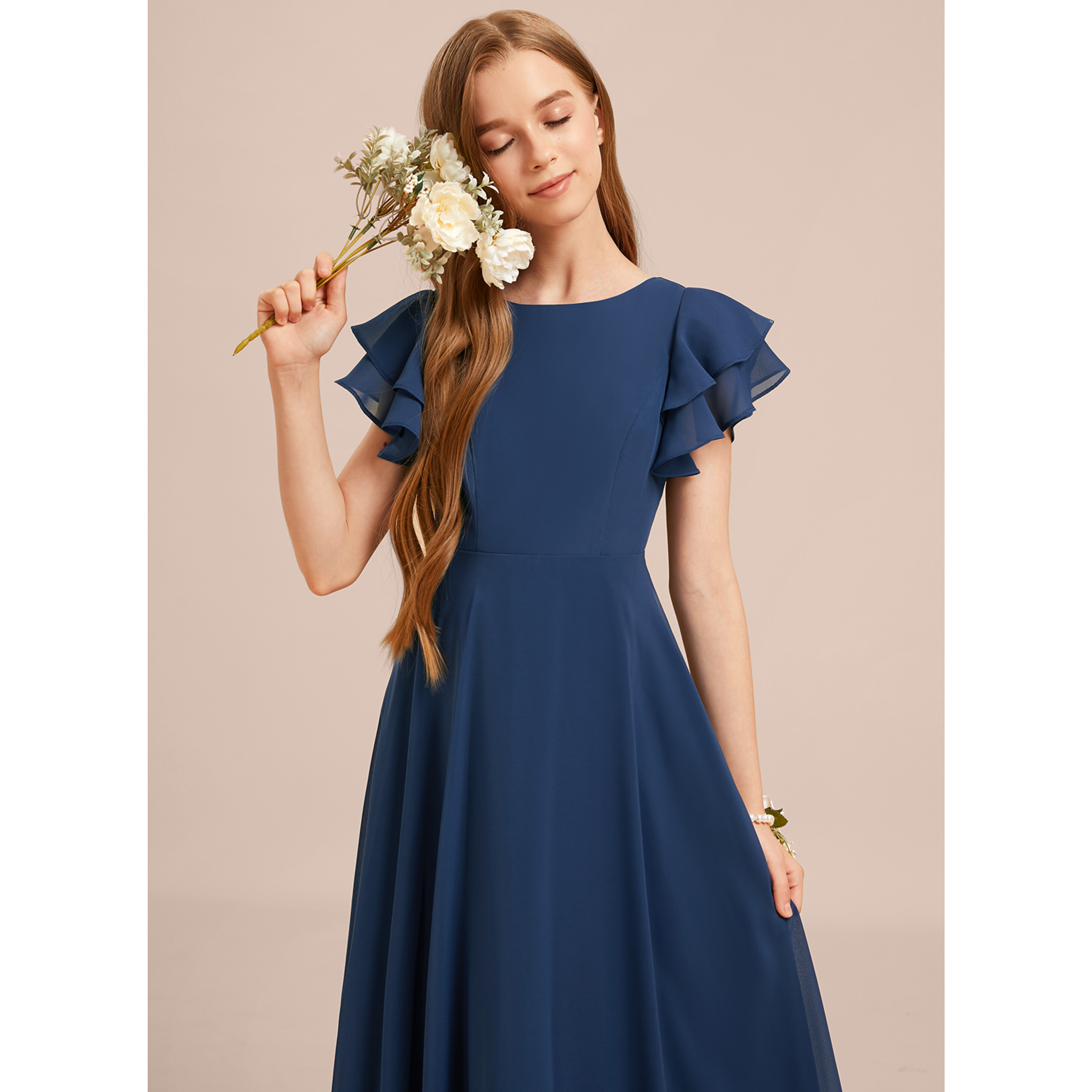 Hilda A-line Chiffon Junior Bridesmaid Dress | JJ's House