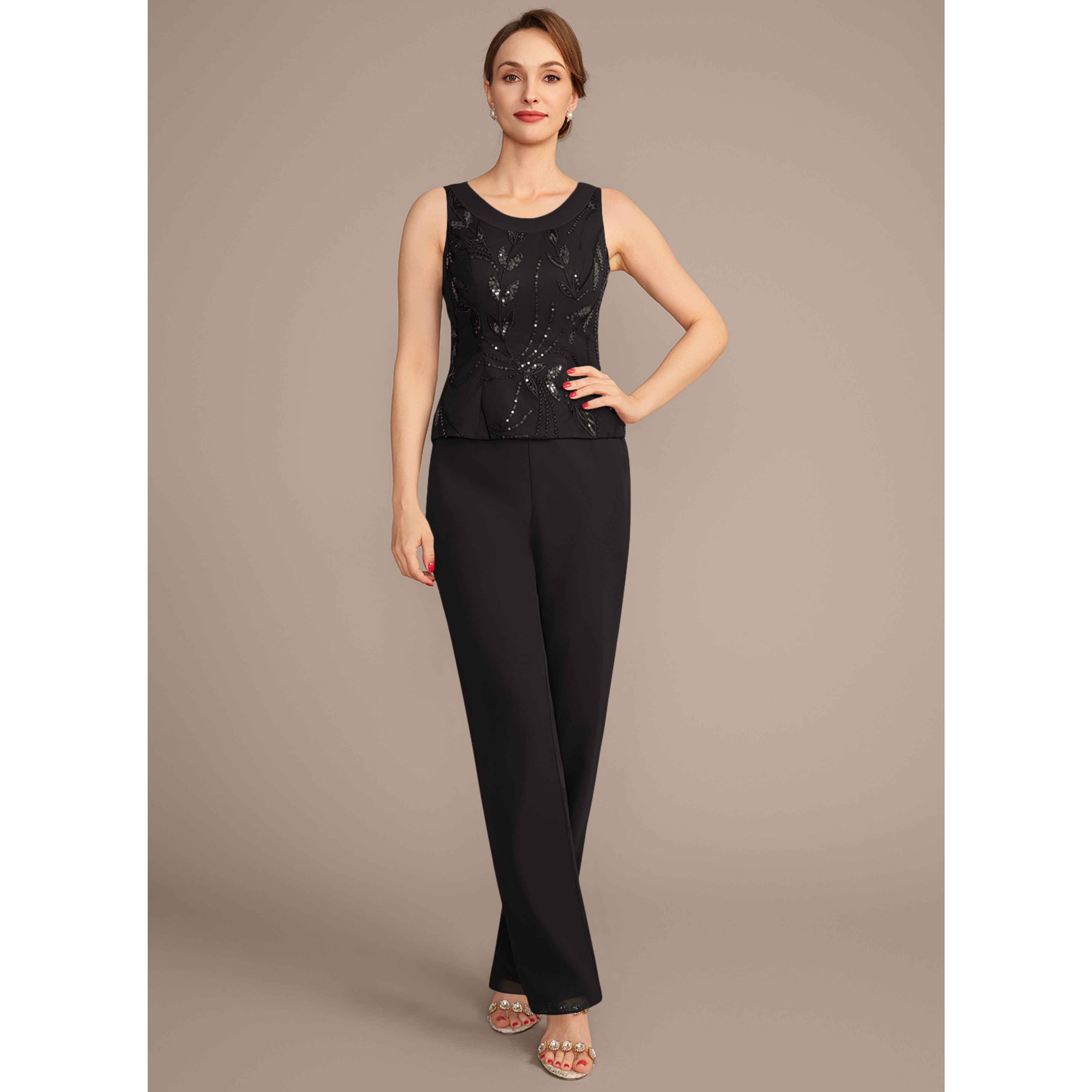 Trelynn Sequins Lace Mother of the Bride Pantsuit | JJ's House