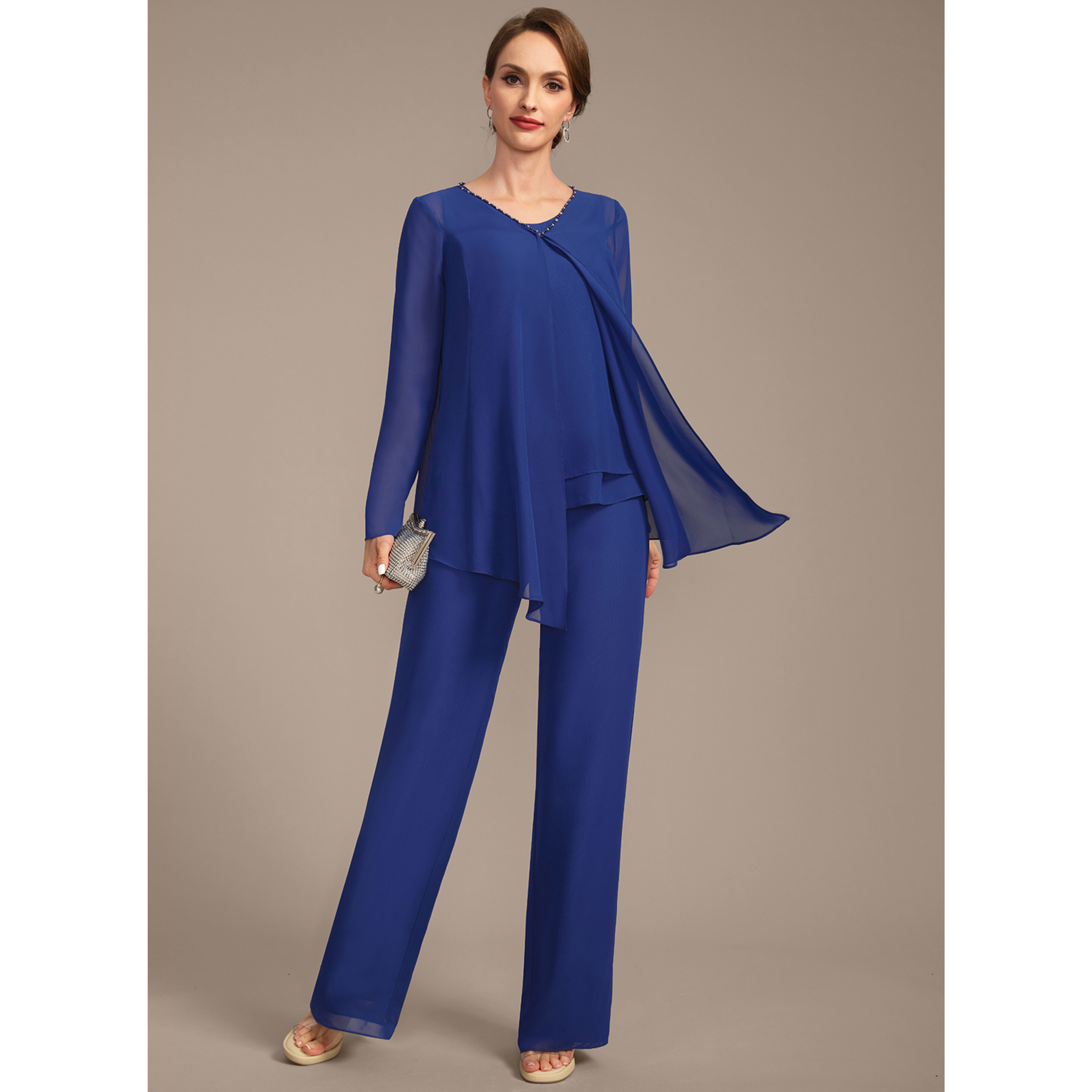 Zyla Chiffon Mother of the Bride Pantsuit | JJ's House