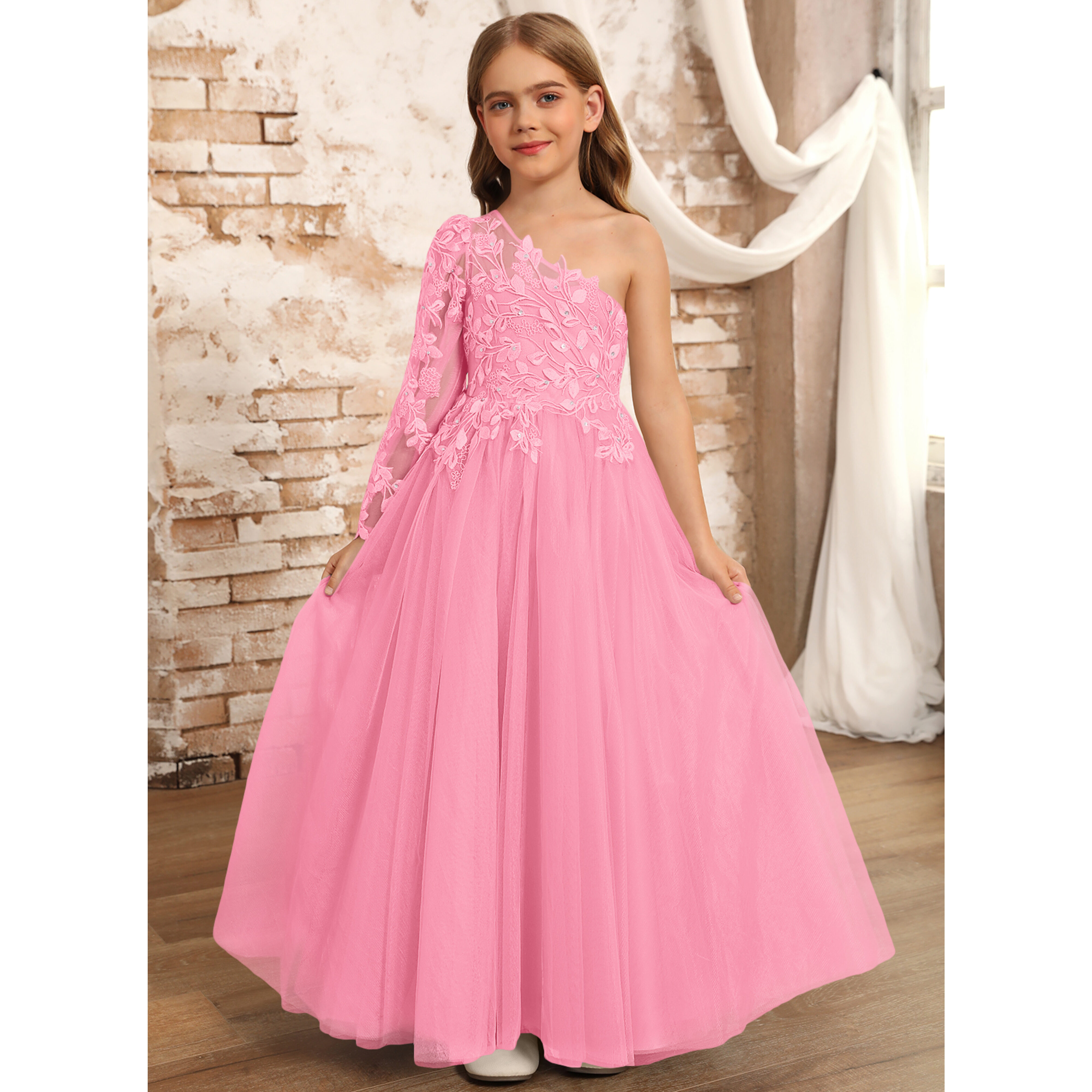 Niza A-line Tulle Flower Girl Dress | JJ's House
