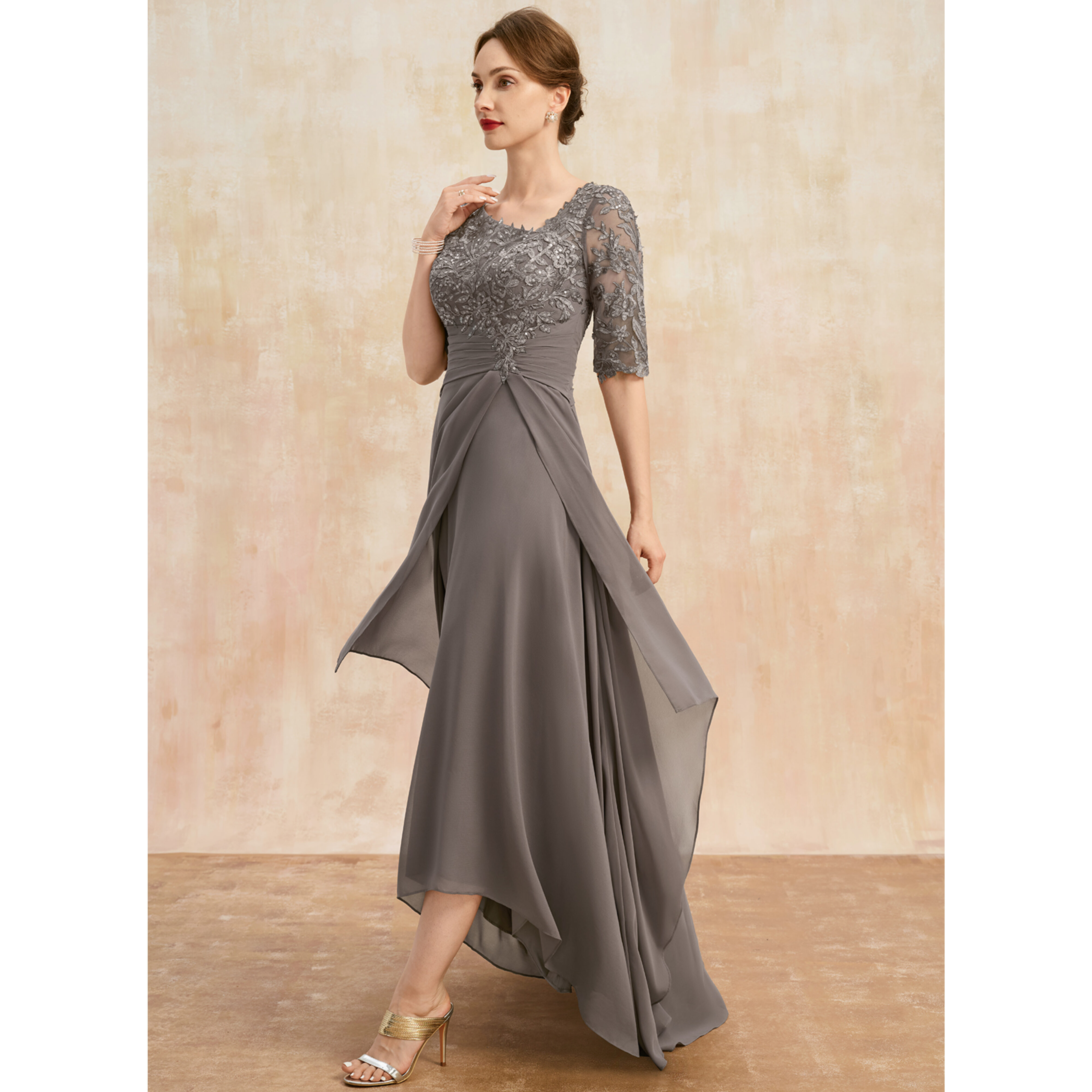 Blanca A-line Sequins Lace Mother of the Bride Dress | JJ's House