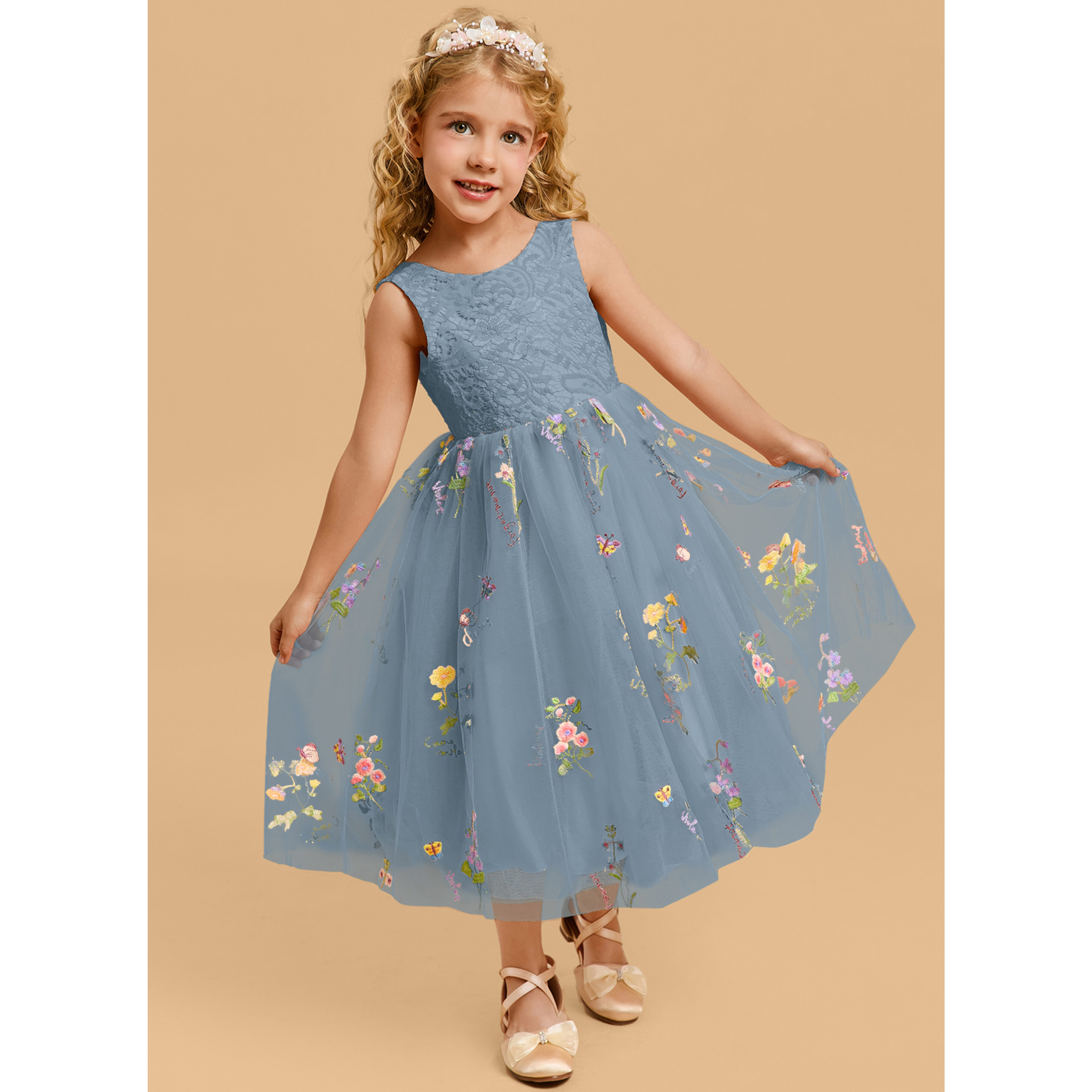Sofy A-line Lace Flower Girl Dress | JJ's House
