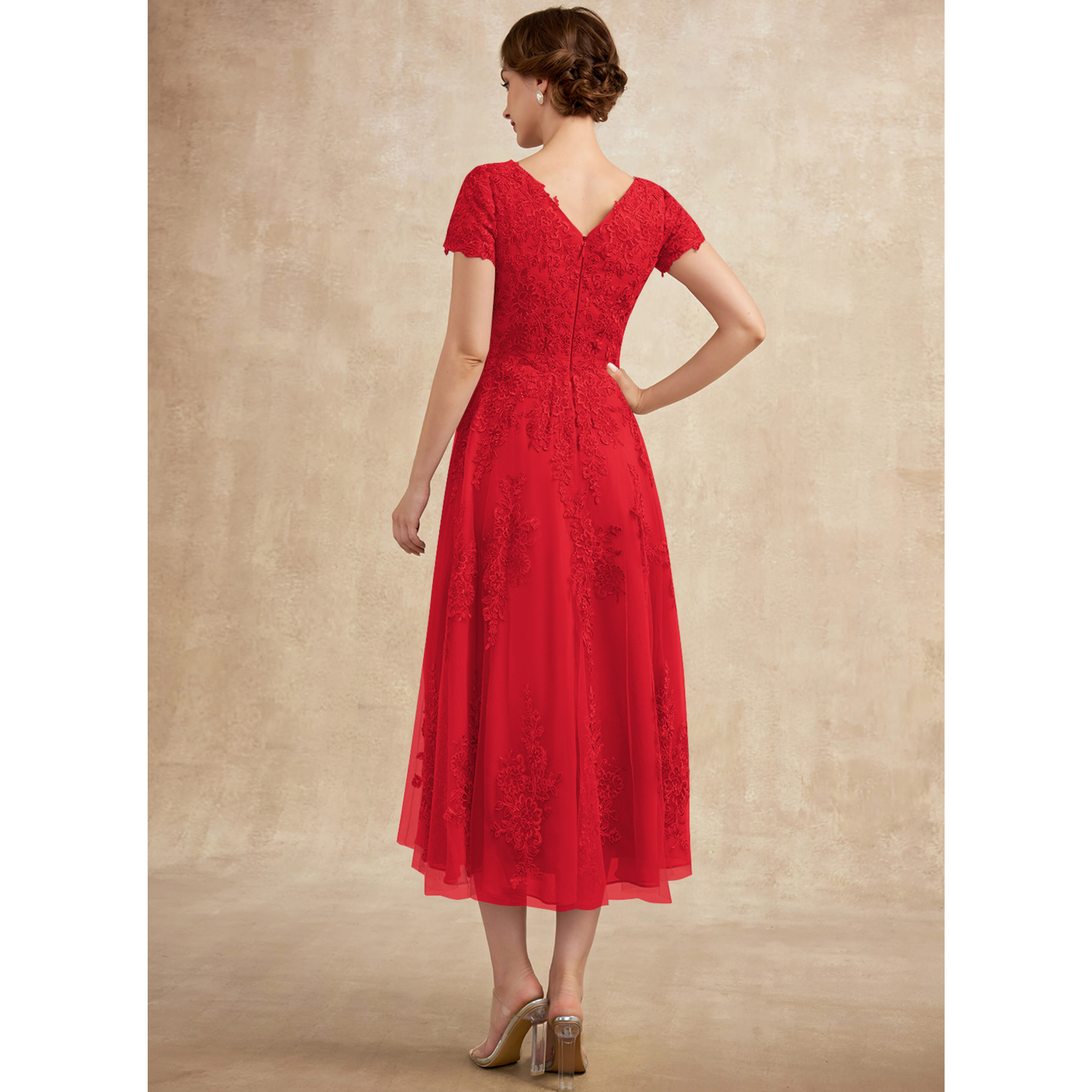 red lattice dress Heart Ankle Gown – 100% Poly Needle & Thread Heart Lattice