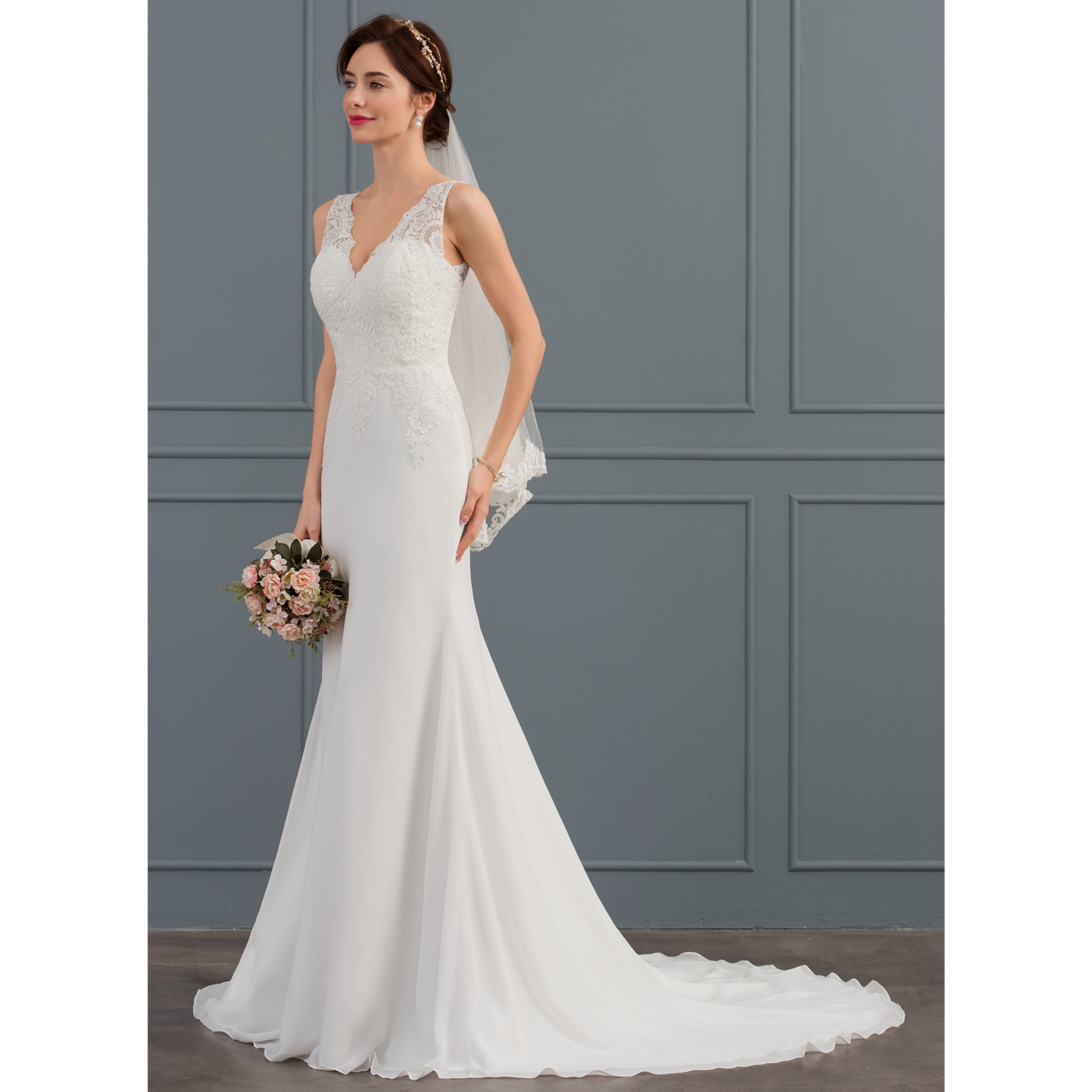 jjshouse mermaid wedding dresses Renzette Trumpet/Mermaid Lace Wedding Dress