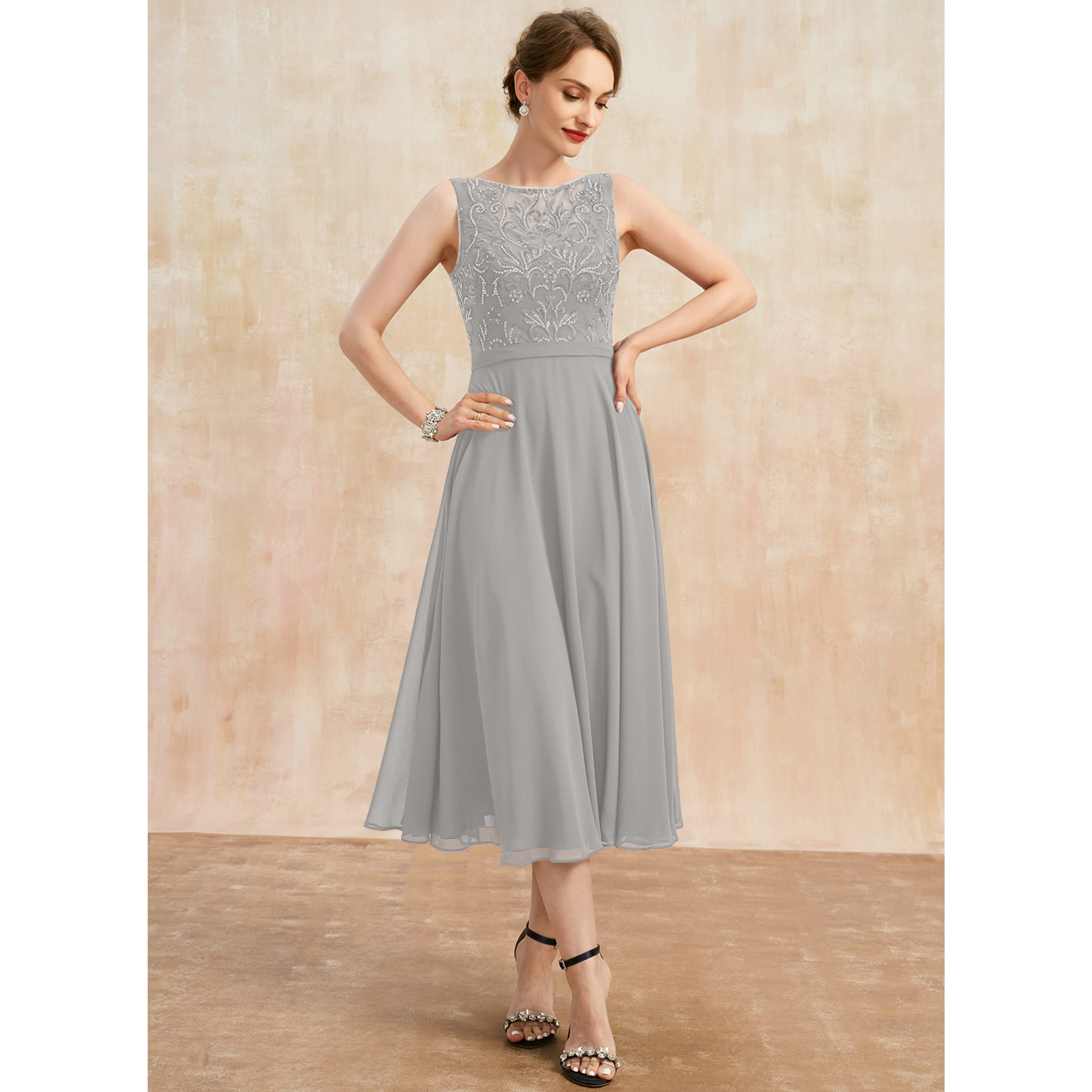 Casfa A-line Sequins Lace Mother of the Bride Dress | JJ's House
