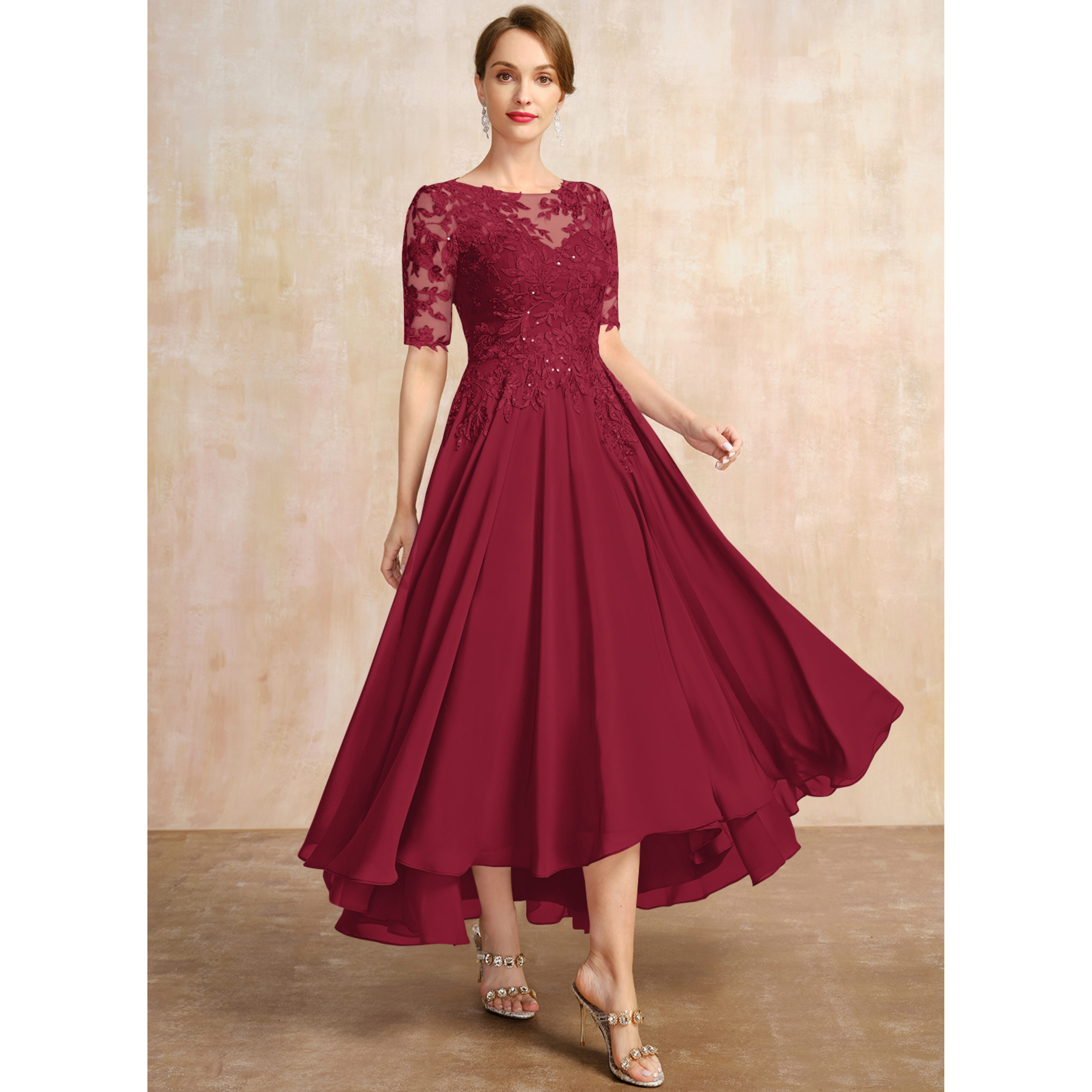 Caitlin A-line Sequins Lace Mother of the Bride Dress | JJ's House