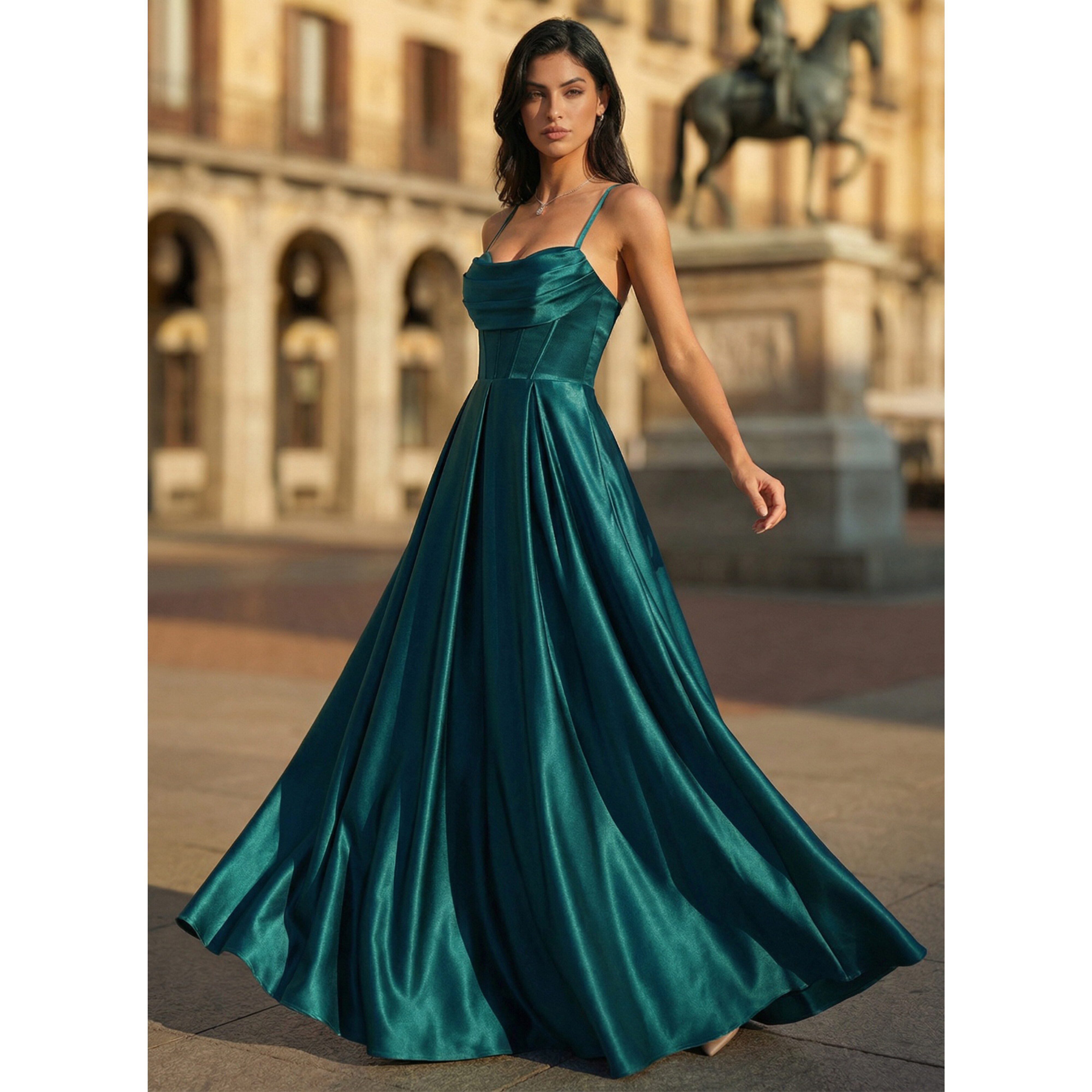 Journee Sweetheart Stretch Satin Prom Dress | JJ's House
