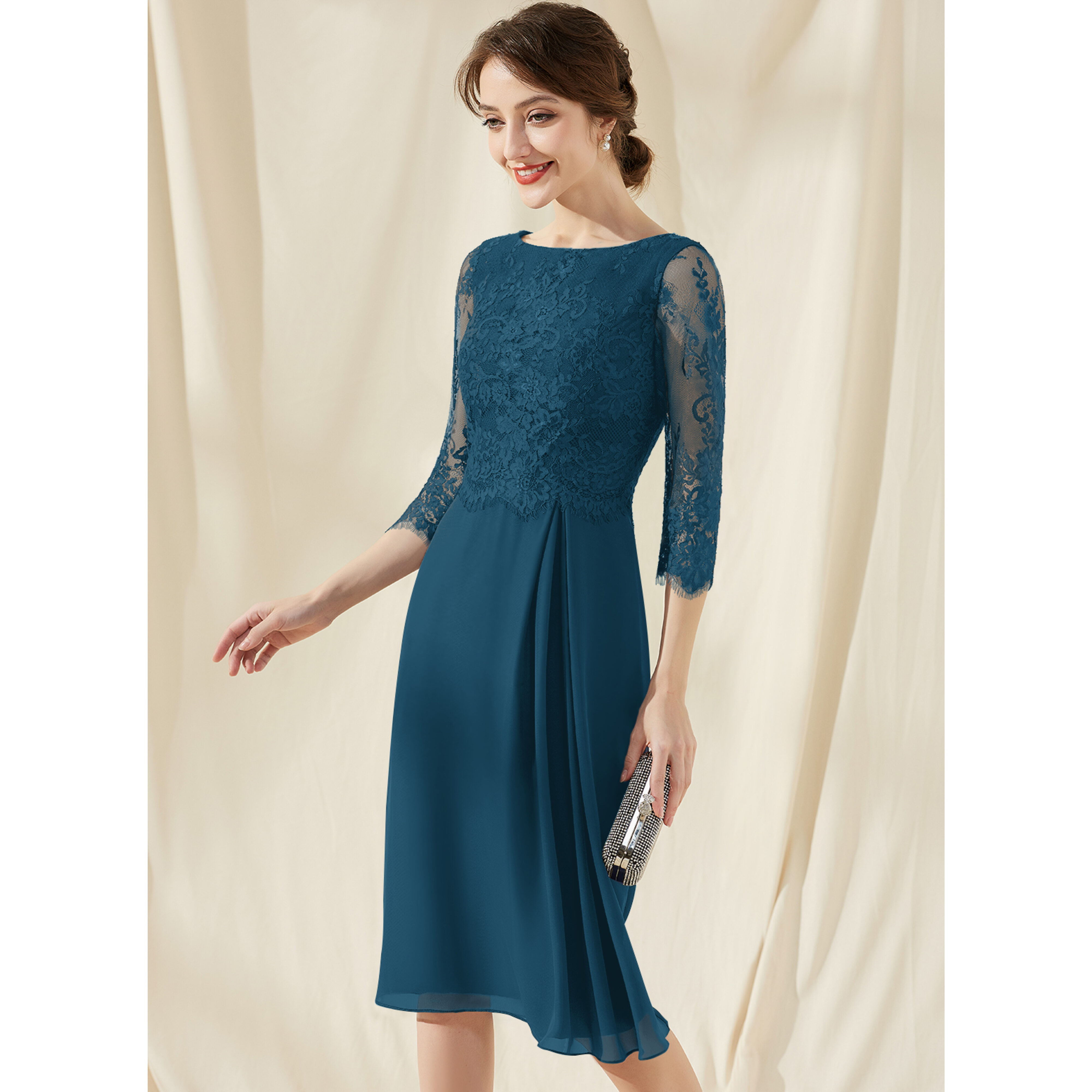 Amrina Chiffon Midi Cocktail Dress | JJ's House