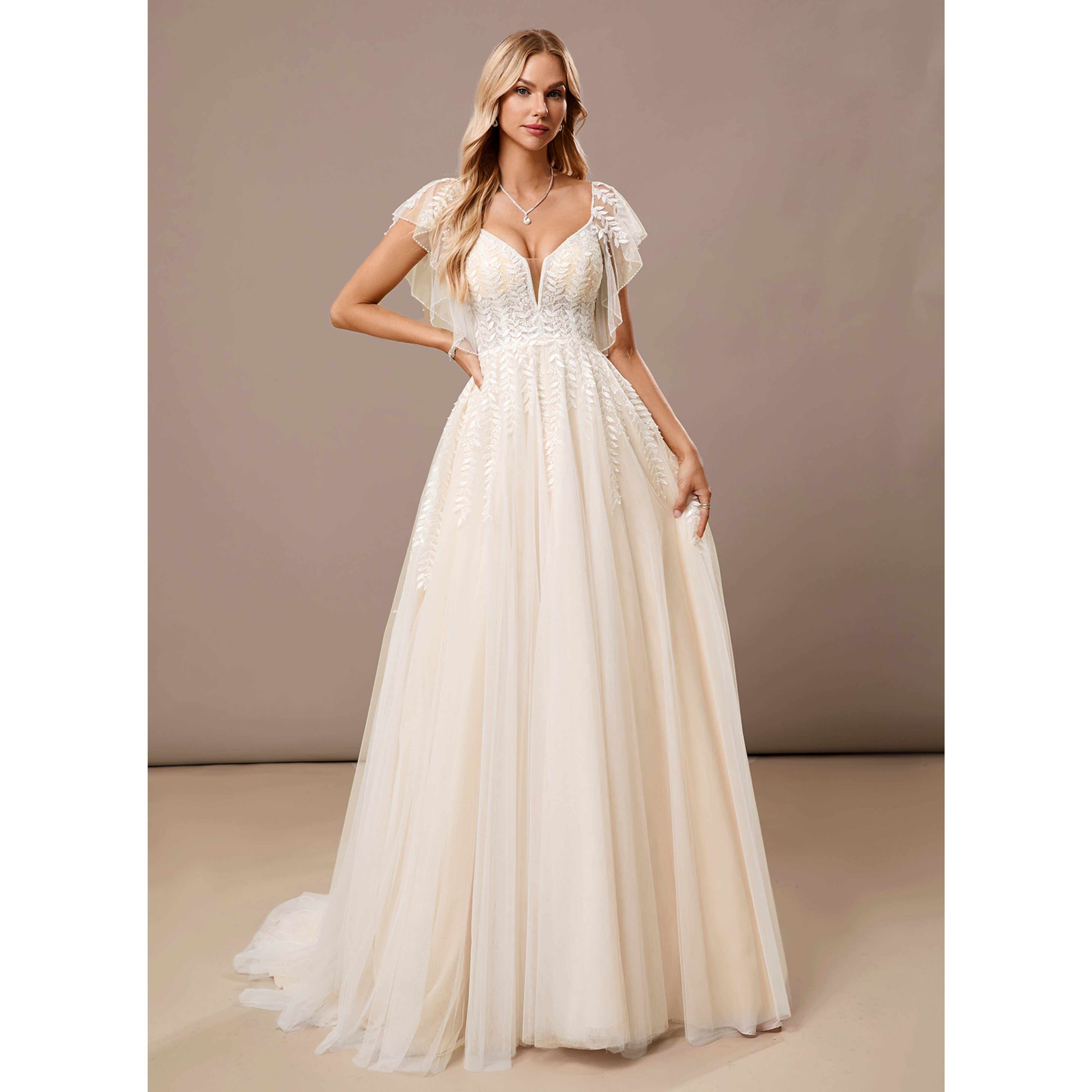 Ligeia A-line Lace Wedding Dress | JJ's House