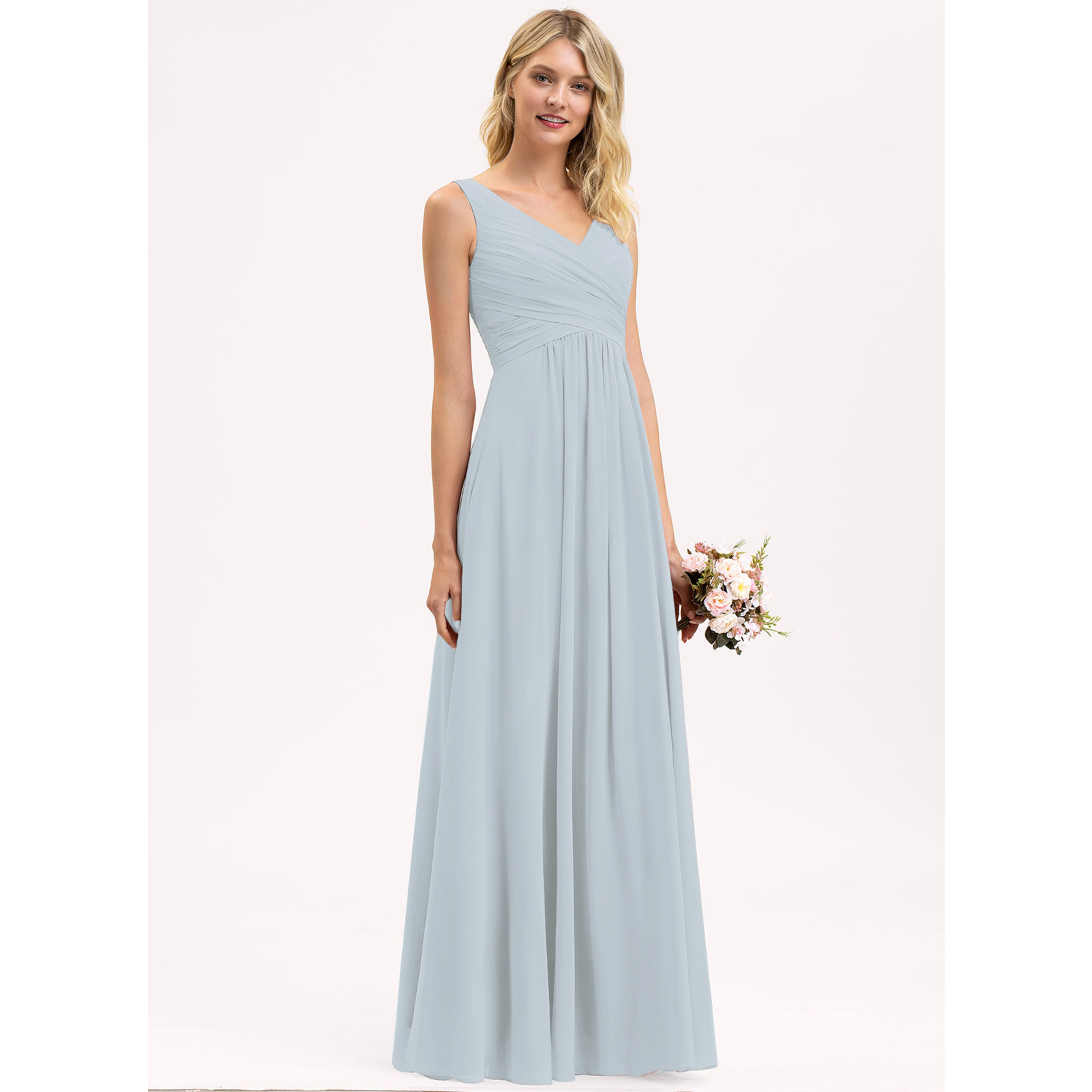 teal and grey bridesmaid dresses Long Formal Dress 4617bn by Blondie Nites Teal / 0