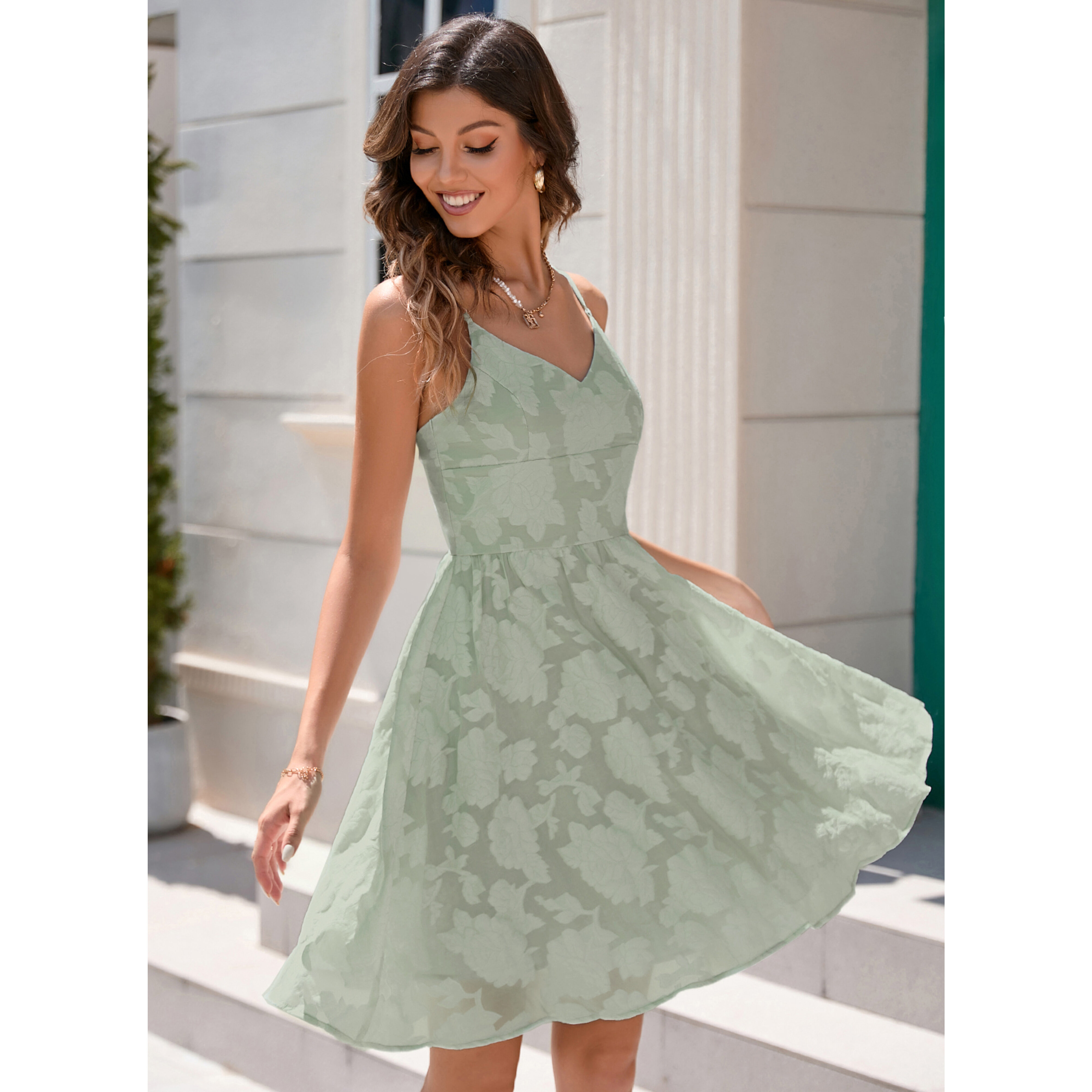 Audrina Jacquard Mini Dress | JJ's House