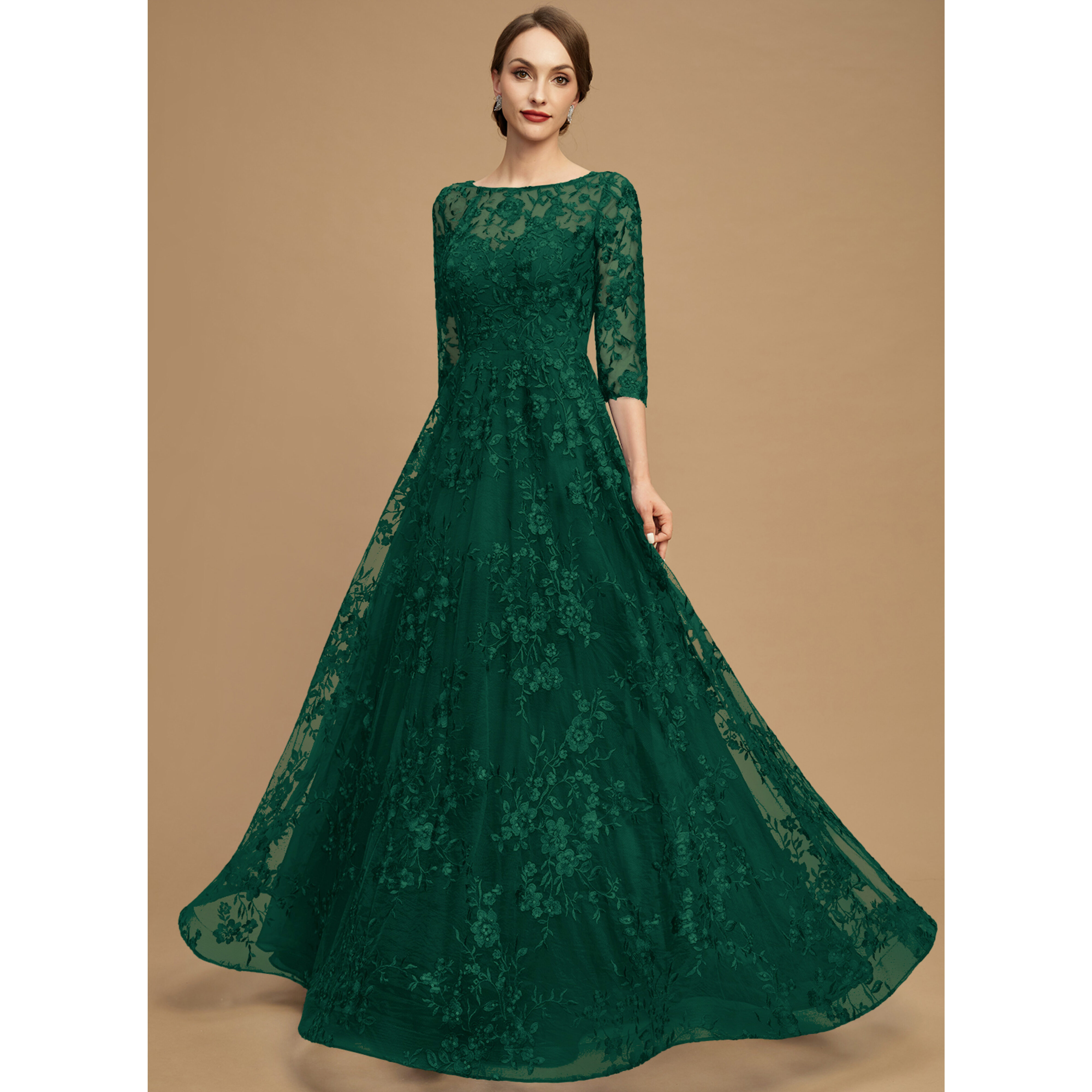 Zerlina A-line Sequins Lace Mother of the Bride Dress | JJ's House