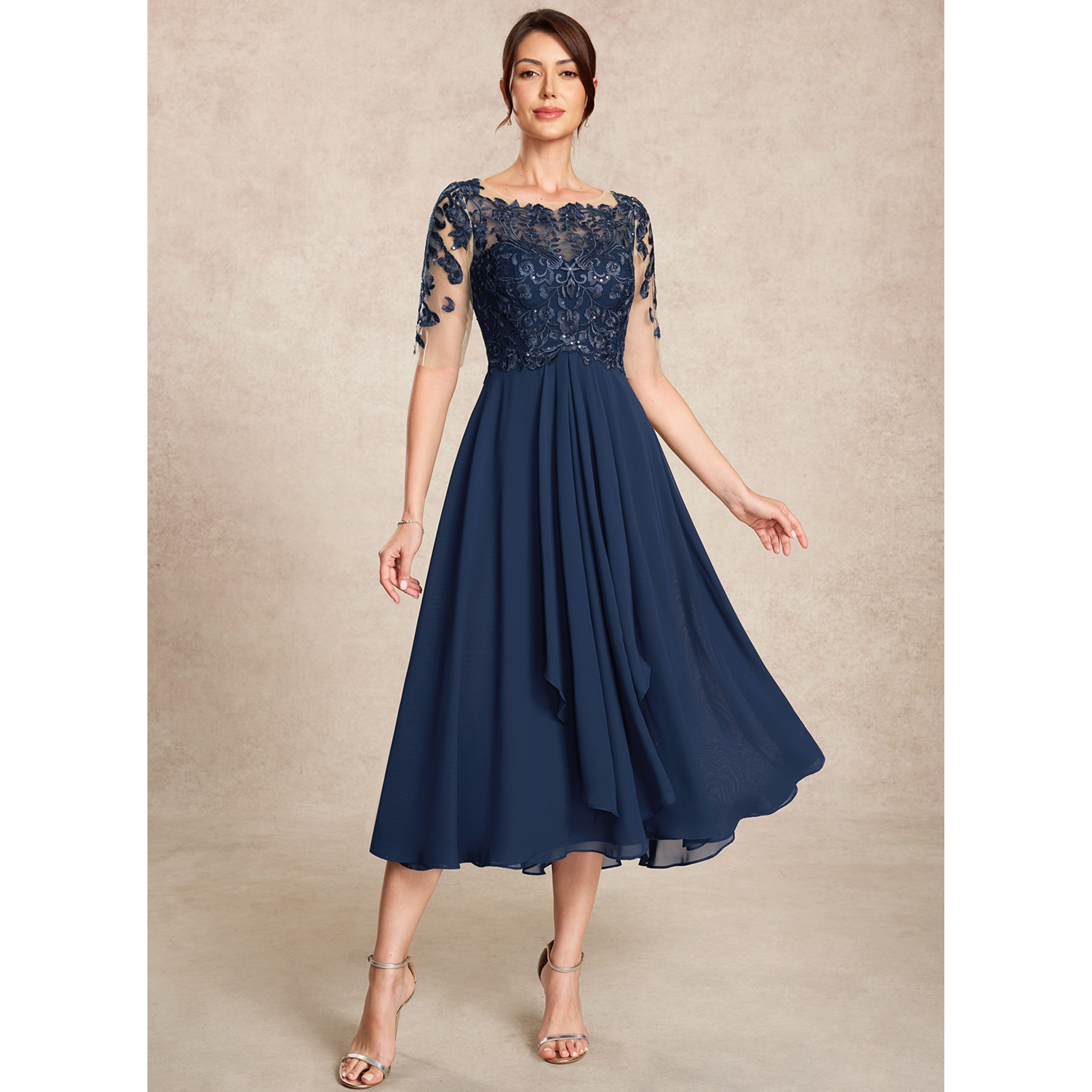 Marijke A-line Sequins Lace Mother of the Bride Dress | JJ's House