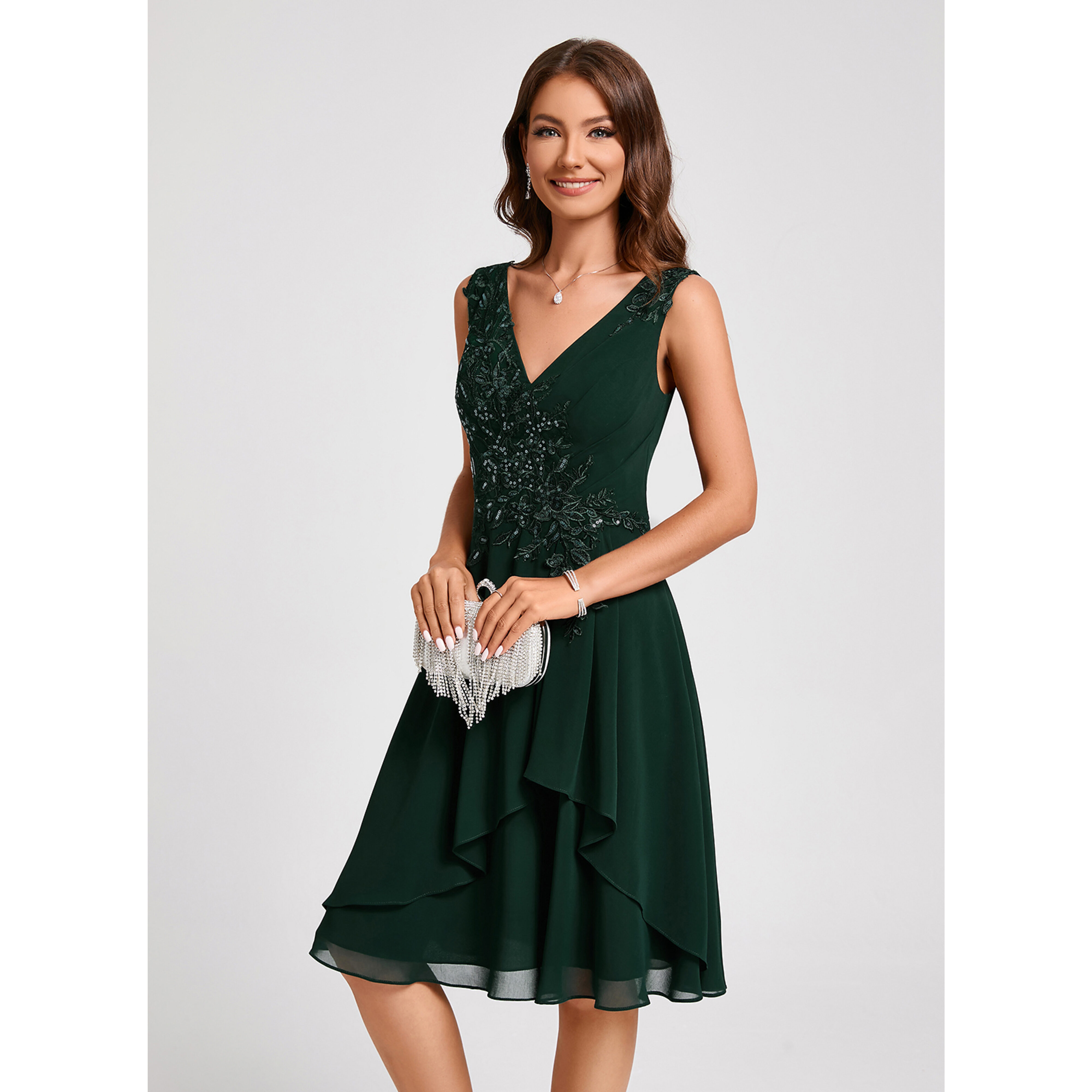 Zia Chiffon Midi Cocktail Dress | JJ's House