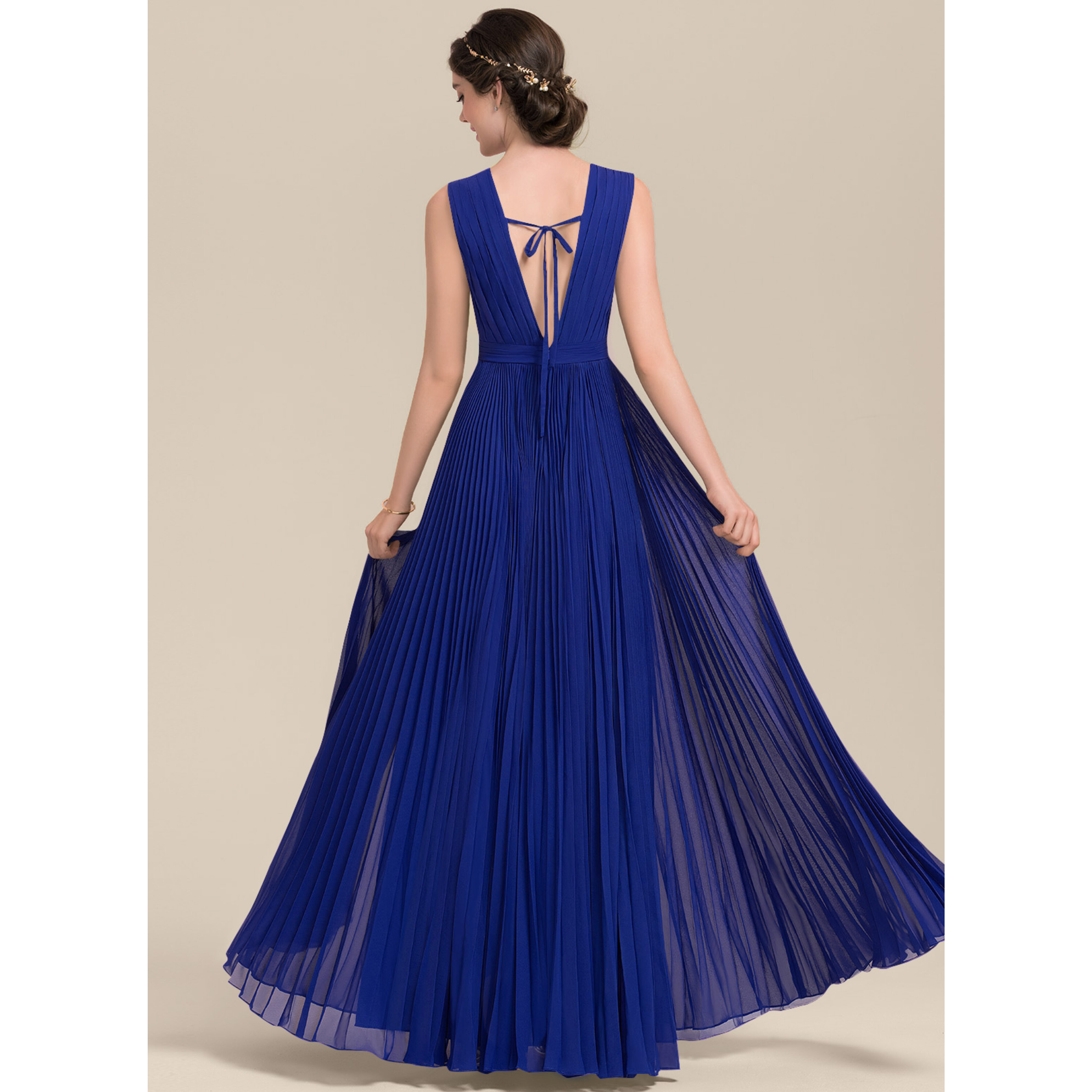 Thelma A-line Pleated Chiffon Bridesmaid Dress | JJ's House