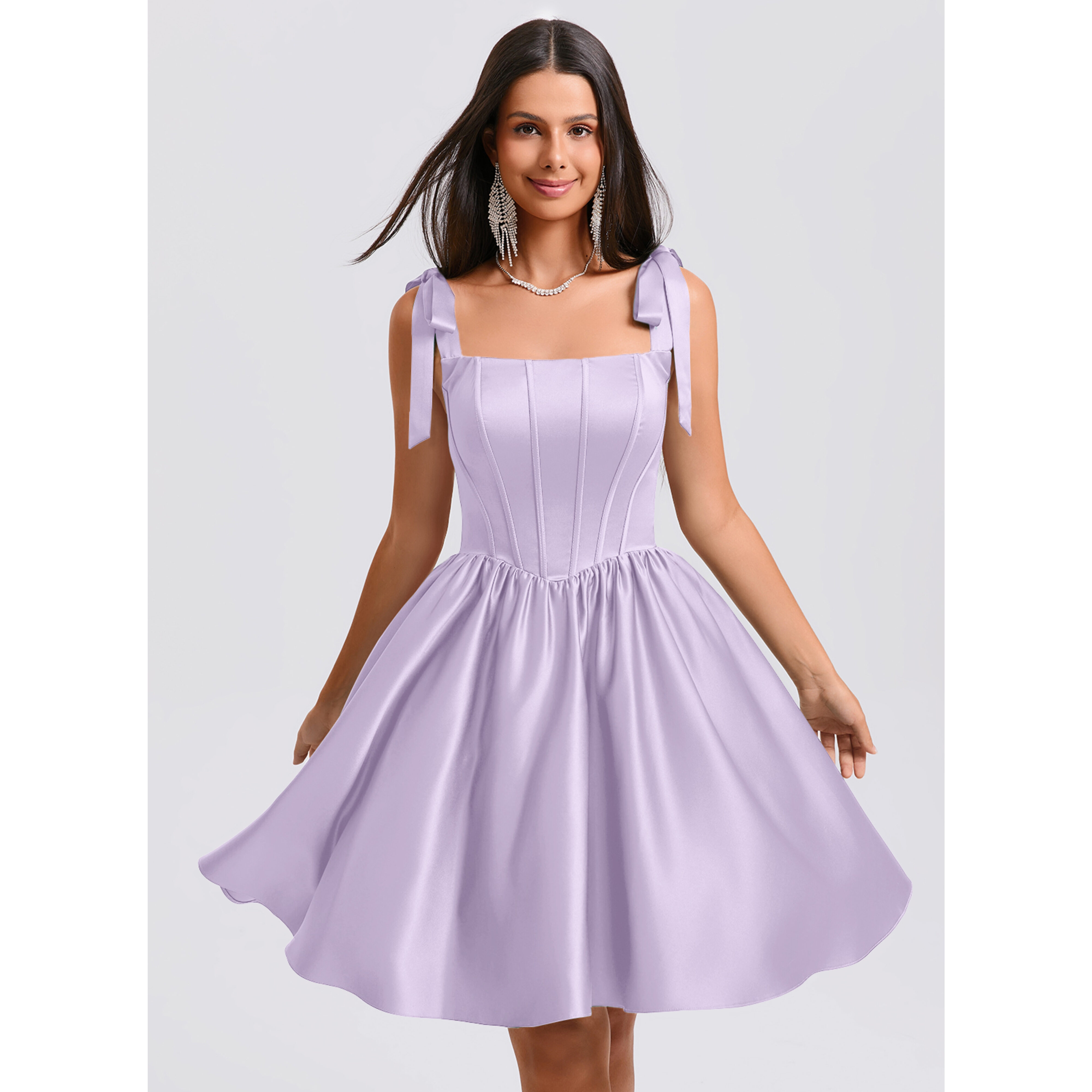 jjs house homecoming dress JJ's House A-line Square Mini Lace Homecoming Dress 2026 With Sequins