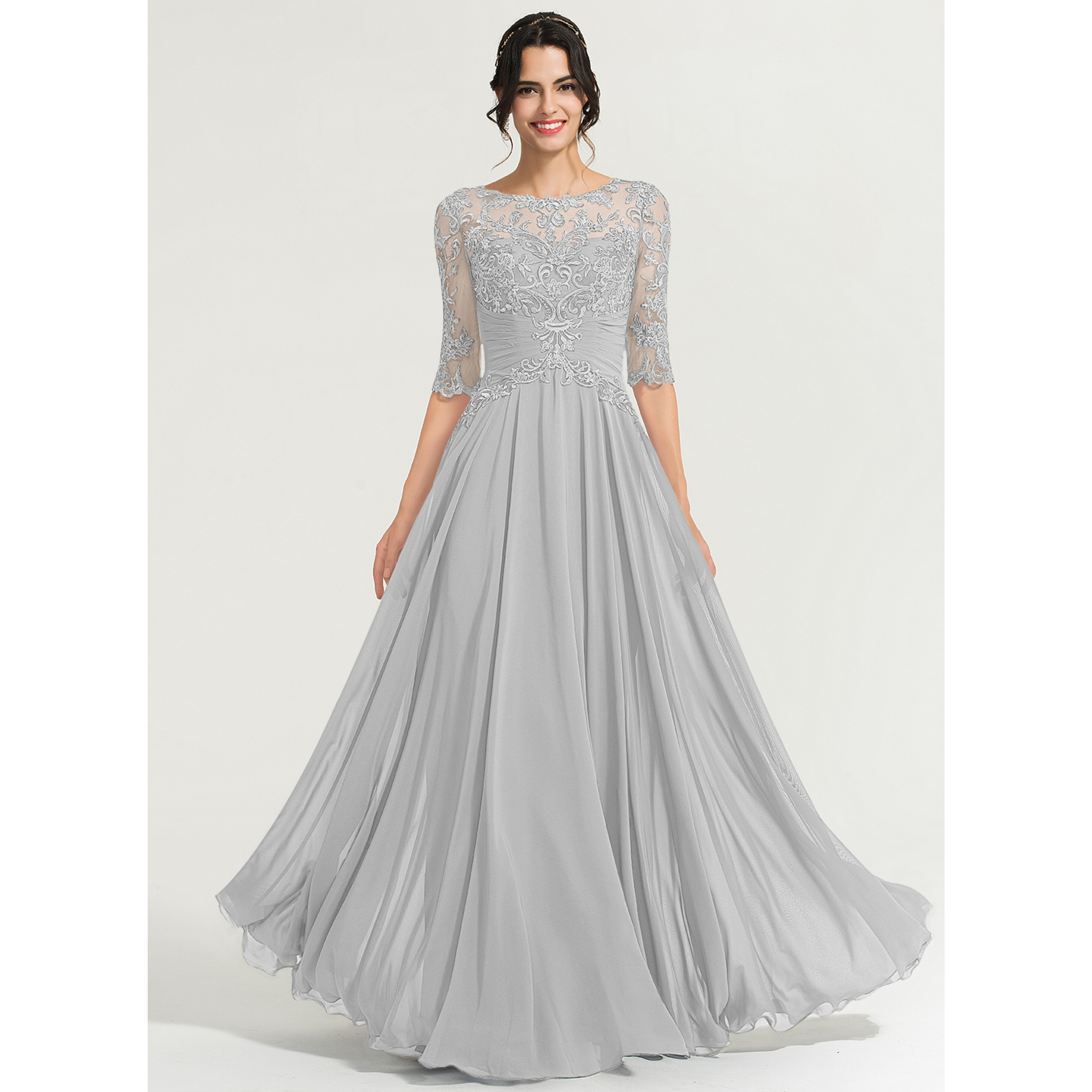 Margerie A-line Sequins Lace Mother of the Bride Dress | JJ's House