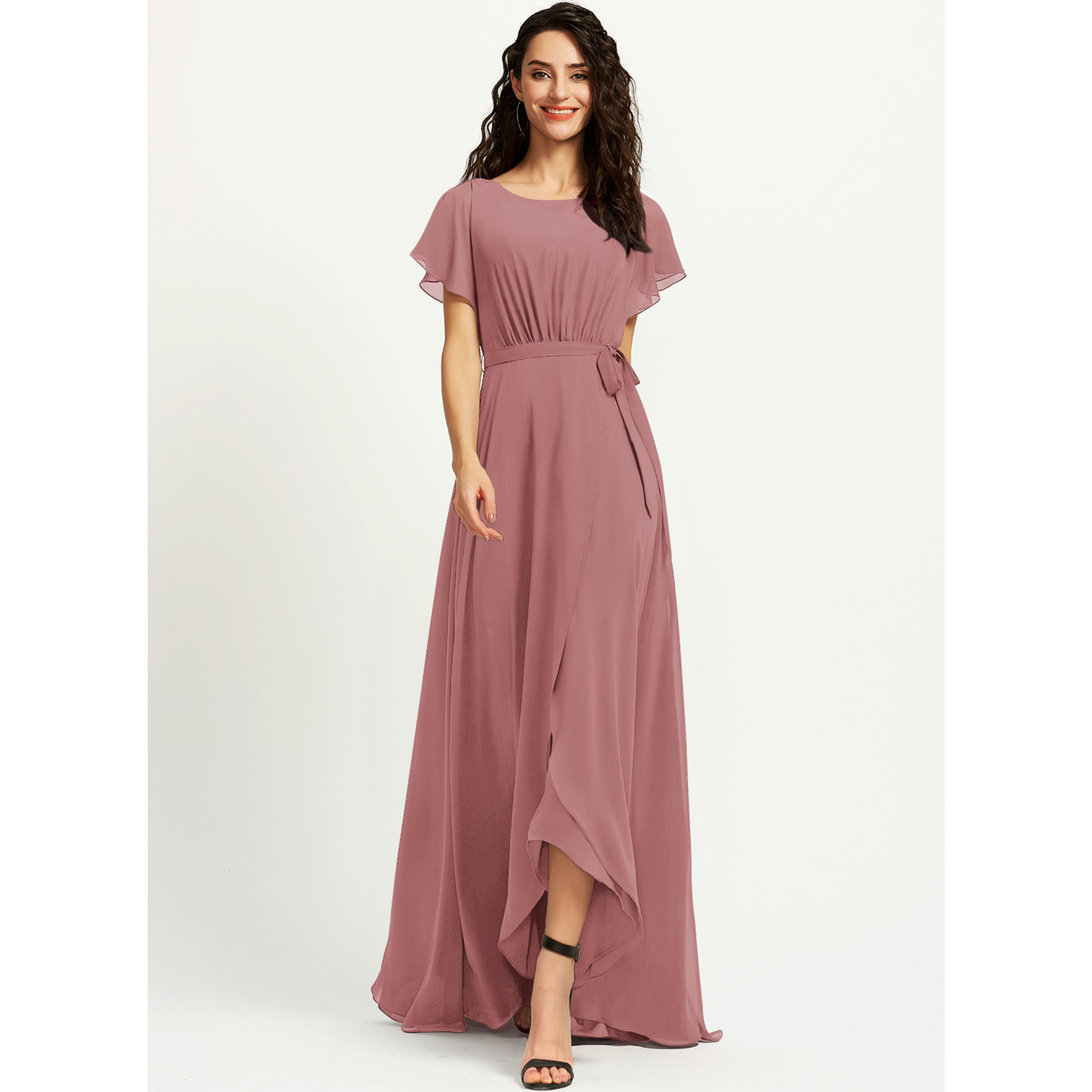 Alaida A-line Ruffle Chiffon Bridesmaid Dress | JJ's House Alaida A-line Ruffle Chiffon Bridesmaid Dress | JJ's House