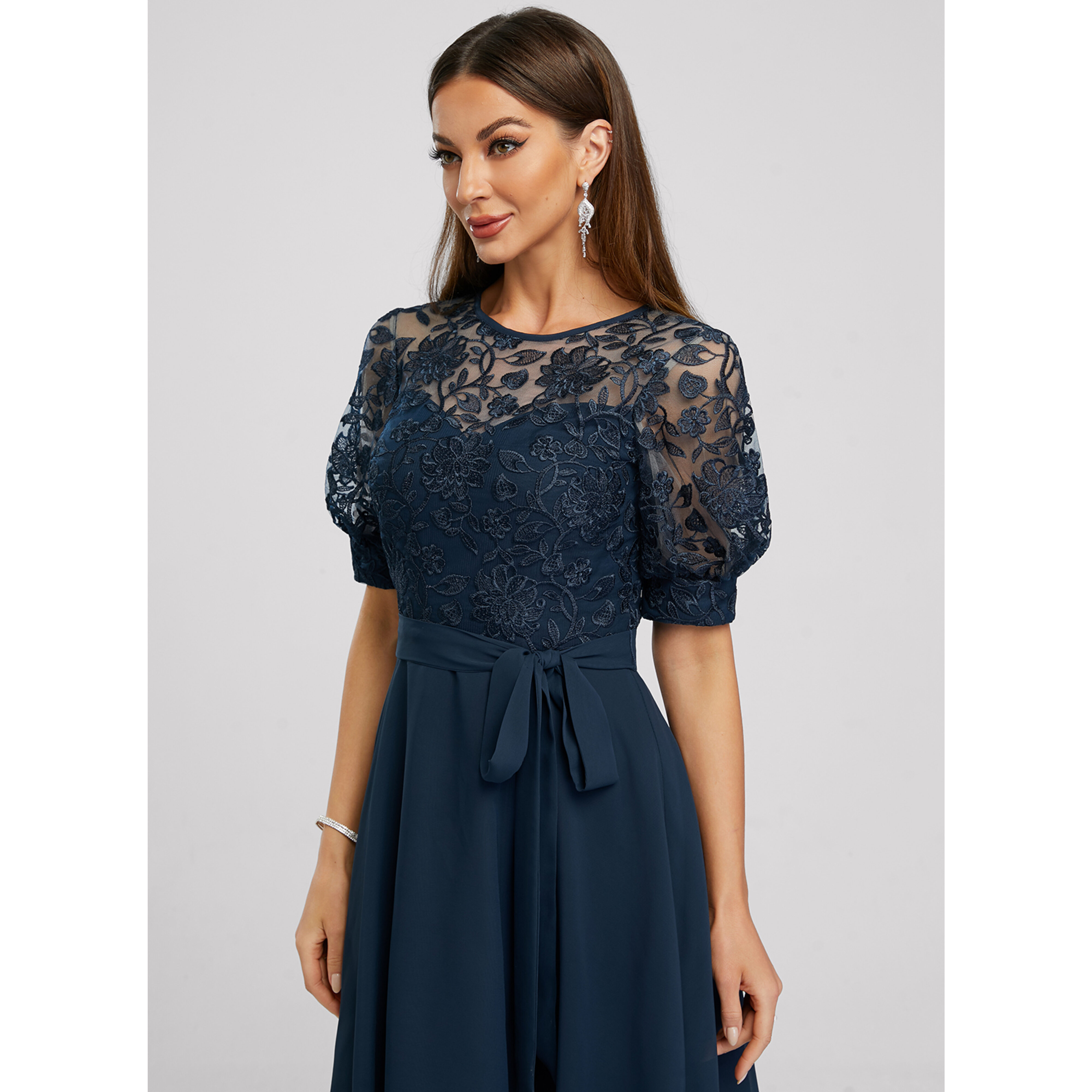 Valene Chiffon Midi Cocktail Dress | JJ's House