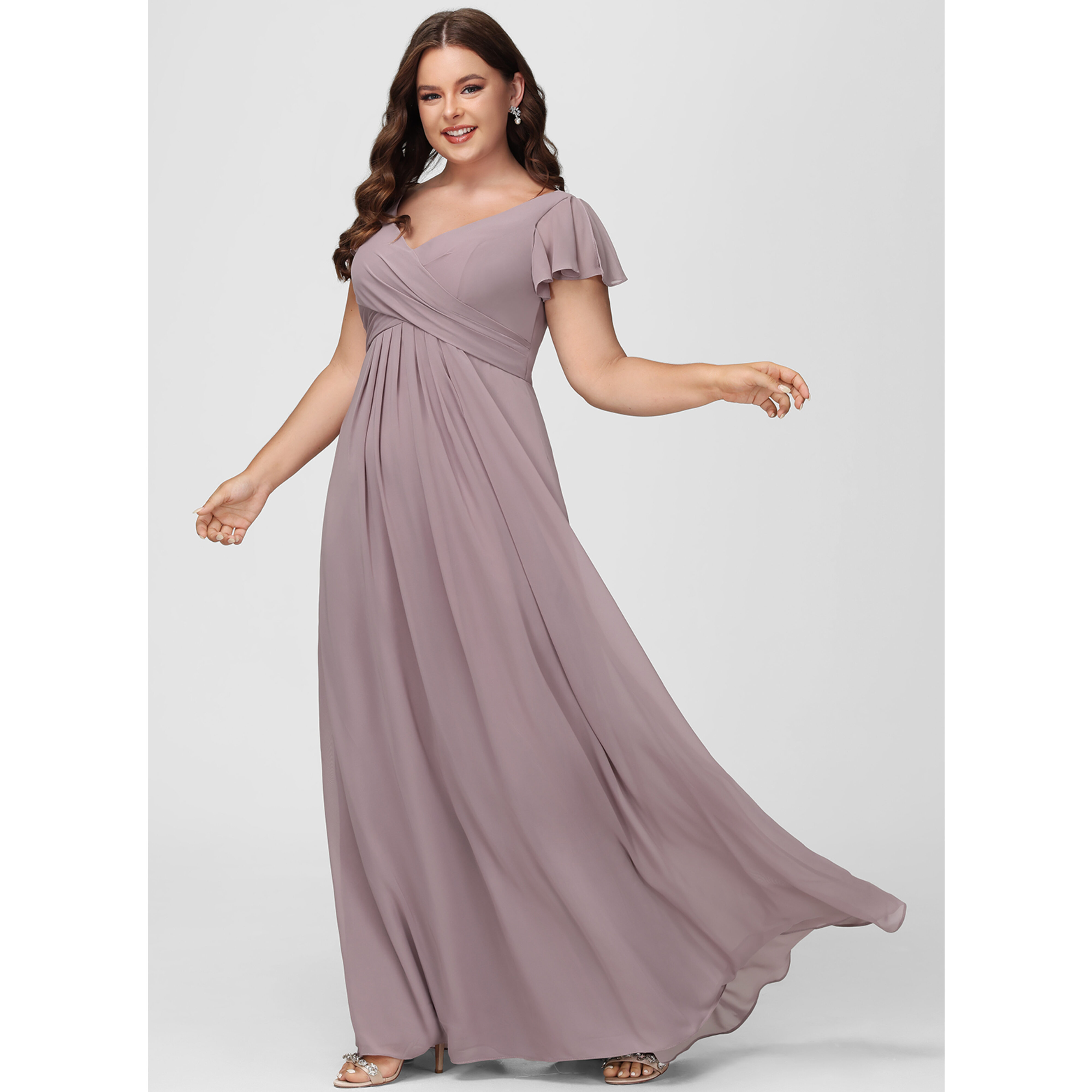 vesper bridesmaid dresses Vesper Romantic Sheath Off The Shoulder Long Sleeves Floor Length Velvet Mother Of The Bride Dresses, Gold main image 1
