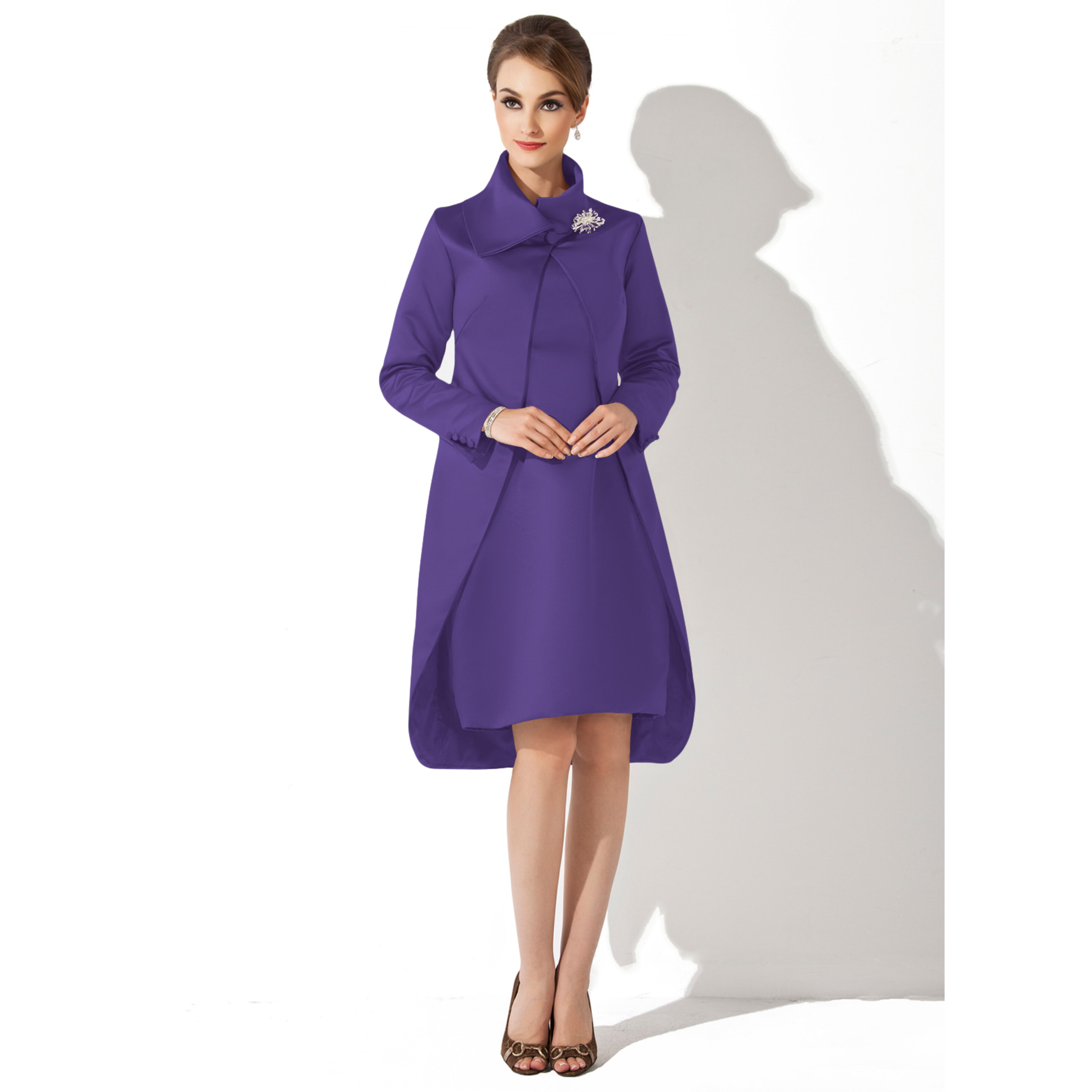 Novelle Sheath/Column Satin Mother of the Bride Dress | JJ's House