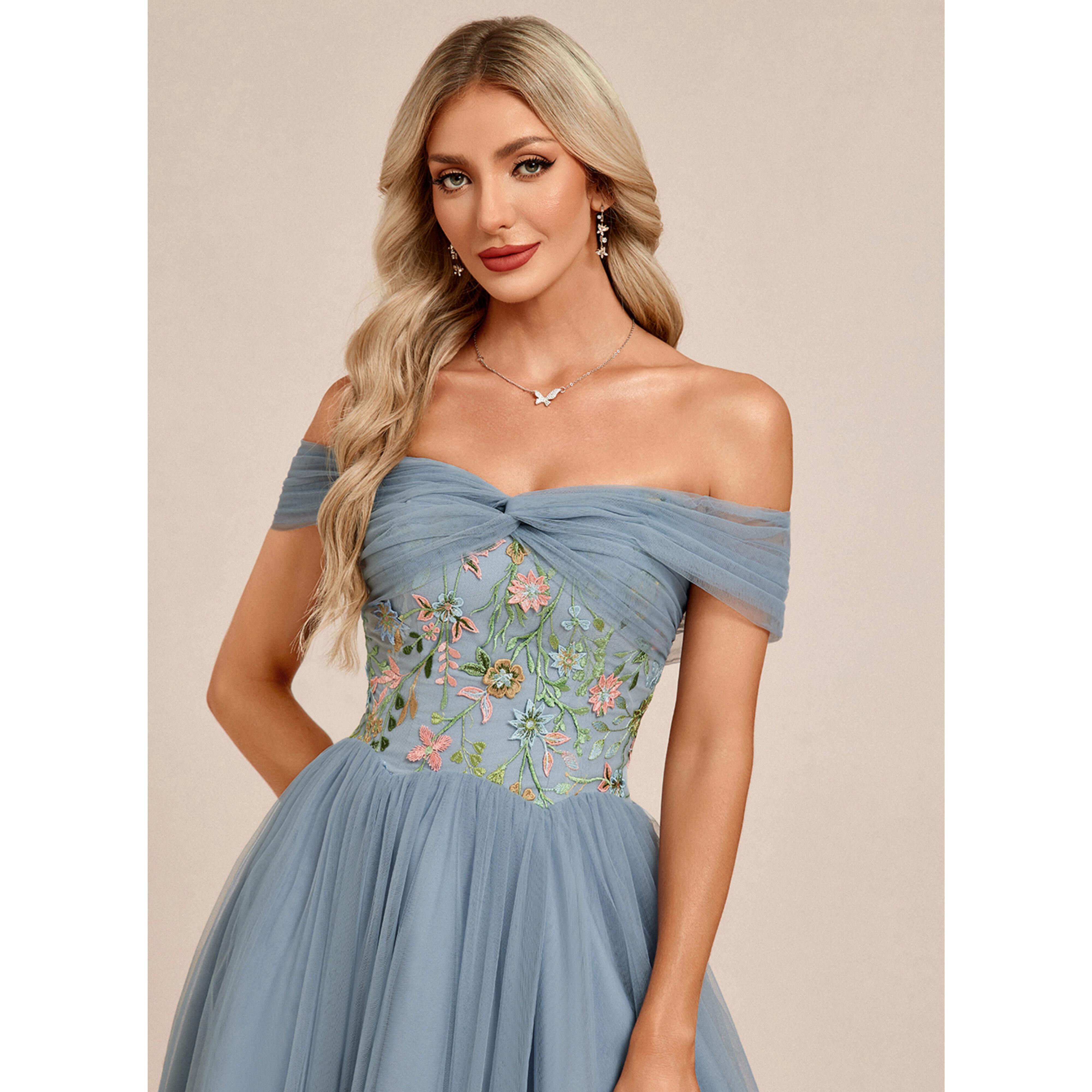 Evoria 3D Floral Lace Midi Cocktail Dress | JJ's House