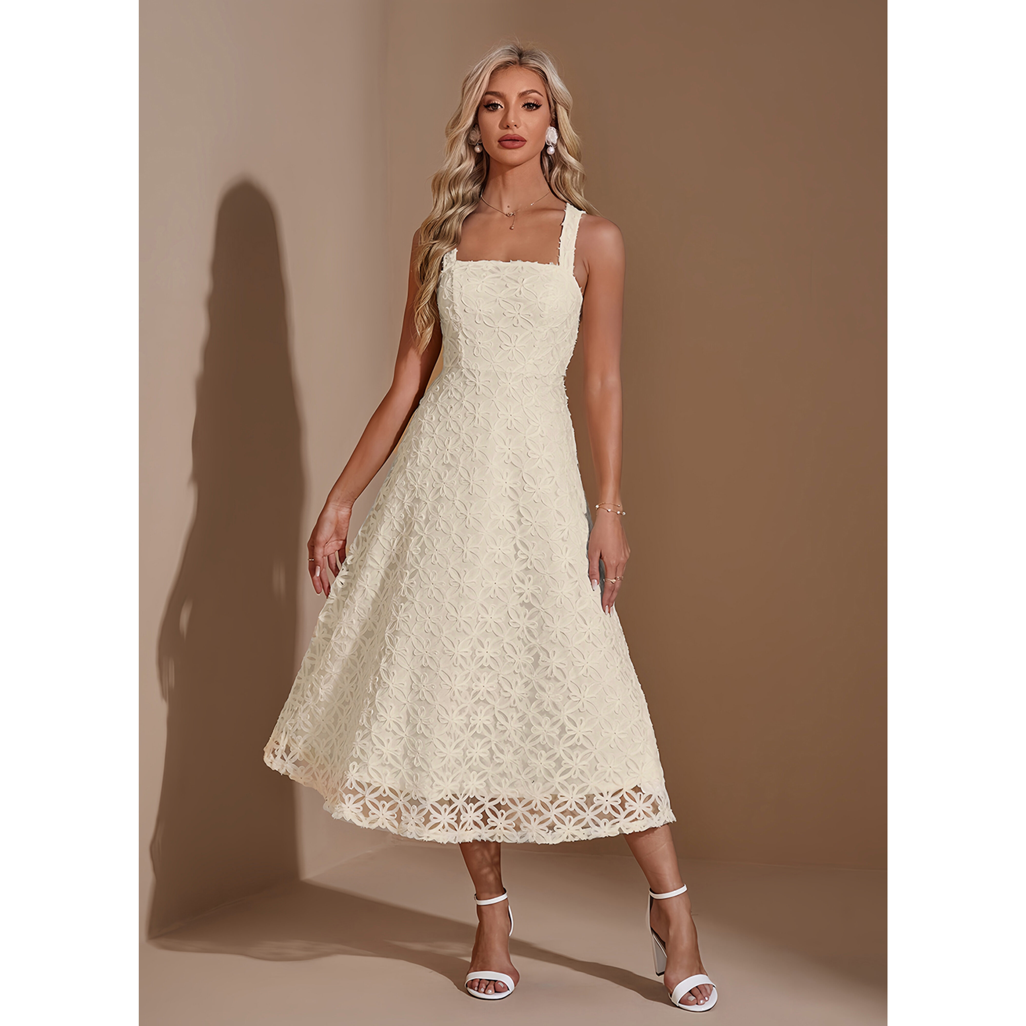 Gara Jacquard Midi Dress | JJ's House