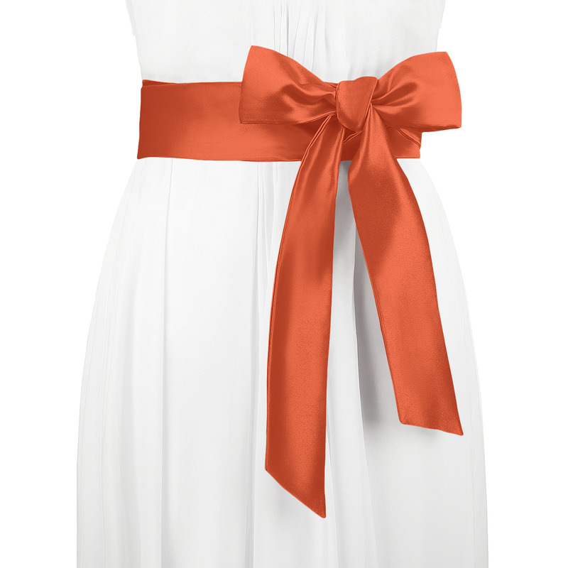 orange sash for dress Orange Floral Embroidered Ribbon Belt: Boho Wedding Dress Sash,Rust Flower Sash