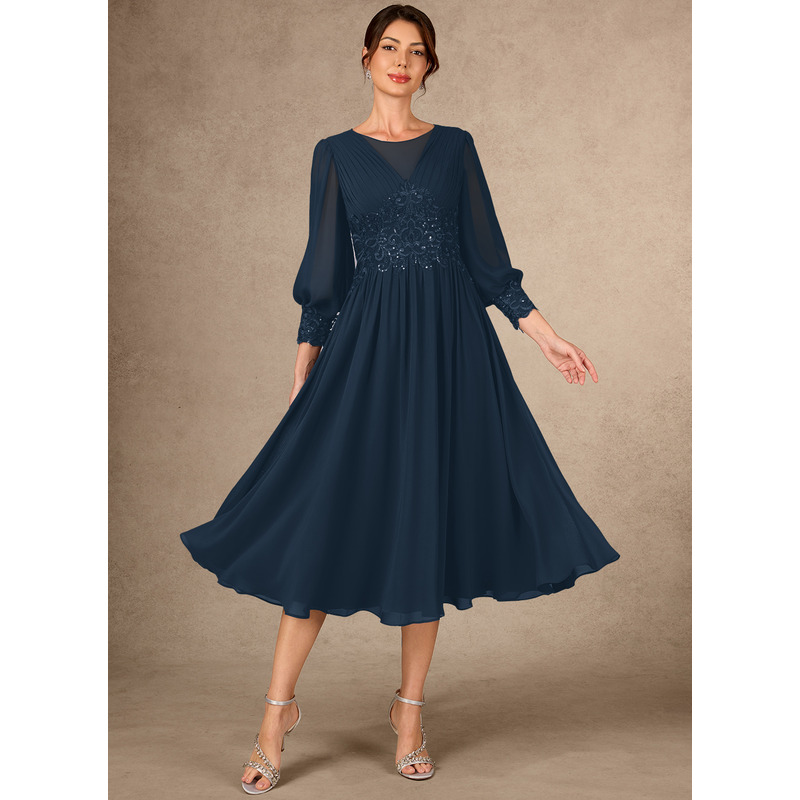 Rosie A-line Pleated Lace Mother of the Bride Dress | JJ's House